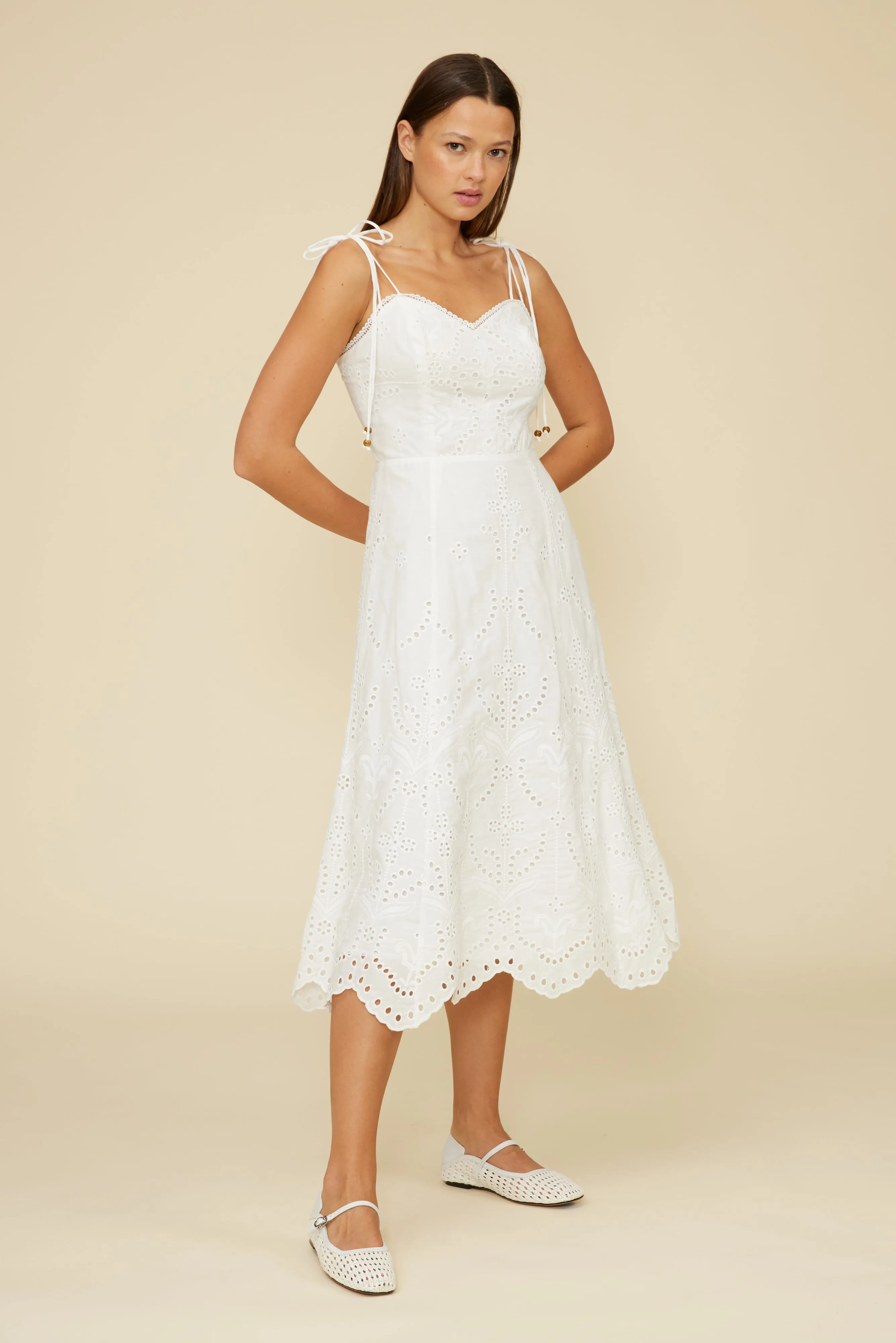 Marseline Midi Dress - White sold by Lucy Paris product image thumbnail 2