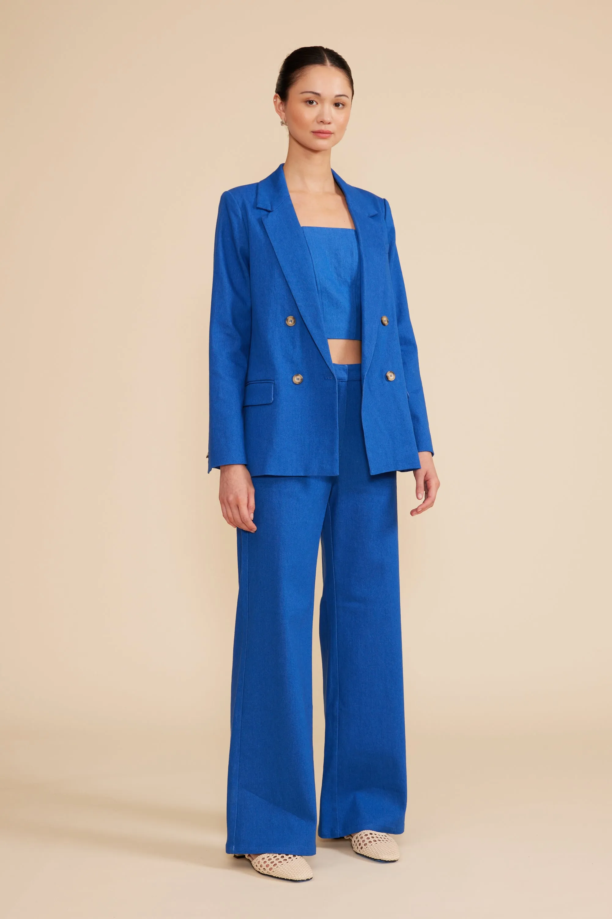 Fernanda Blazer - Blue sold by Lucy Paris product image thumbnail 2