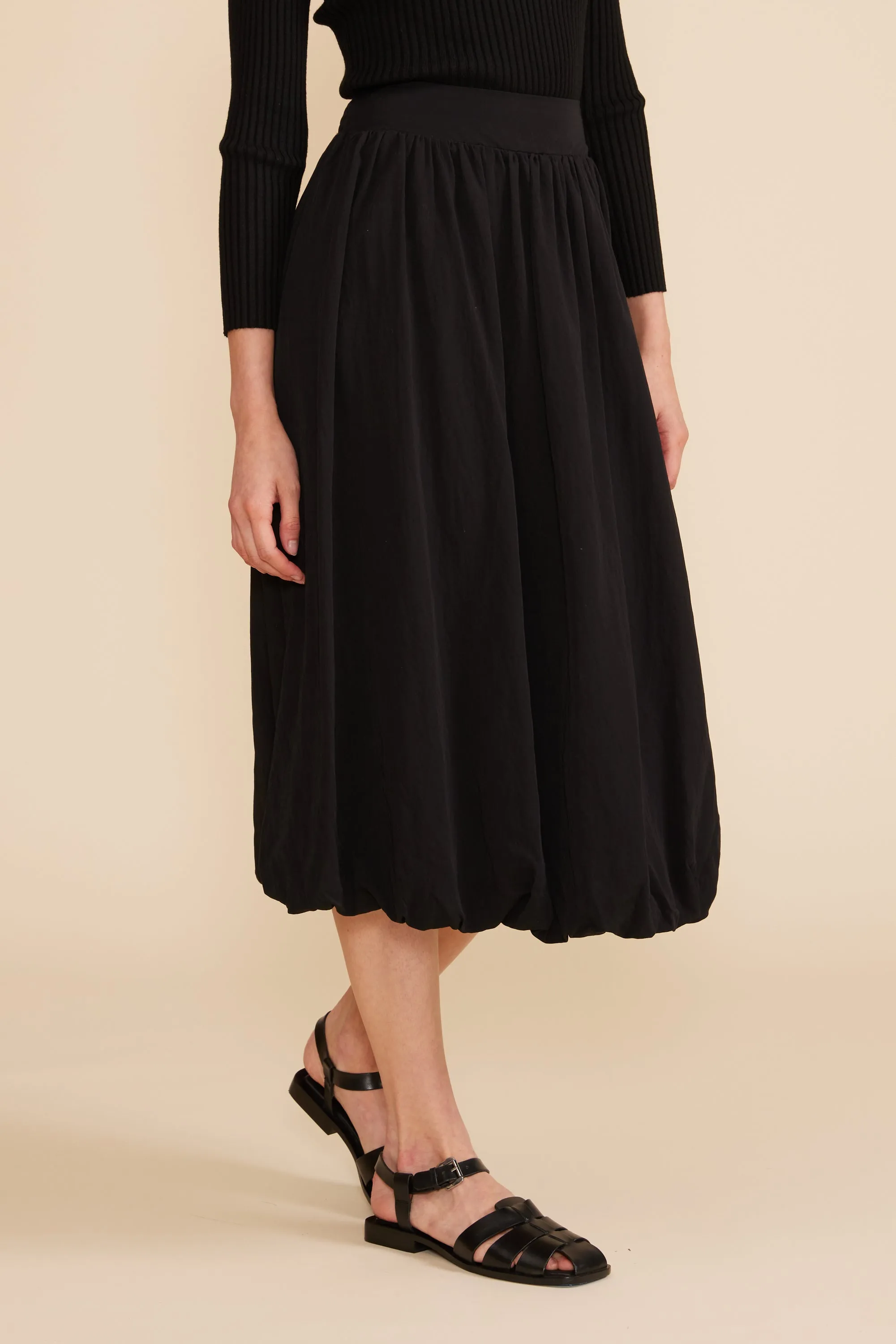 Bubble Midi Skirt - Black sold by Lucy Paris product image thumbnail 4