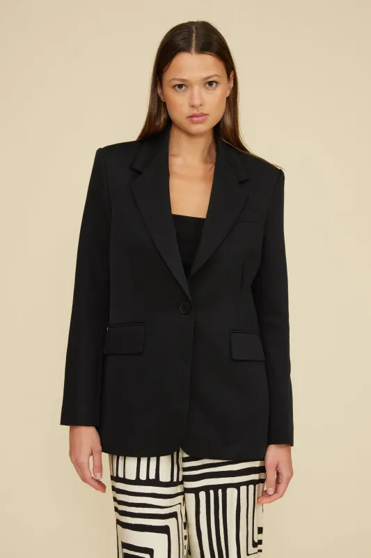 Tara Cupro Blazer - Black sold by Lucy Paris