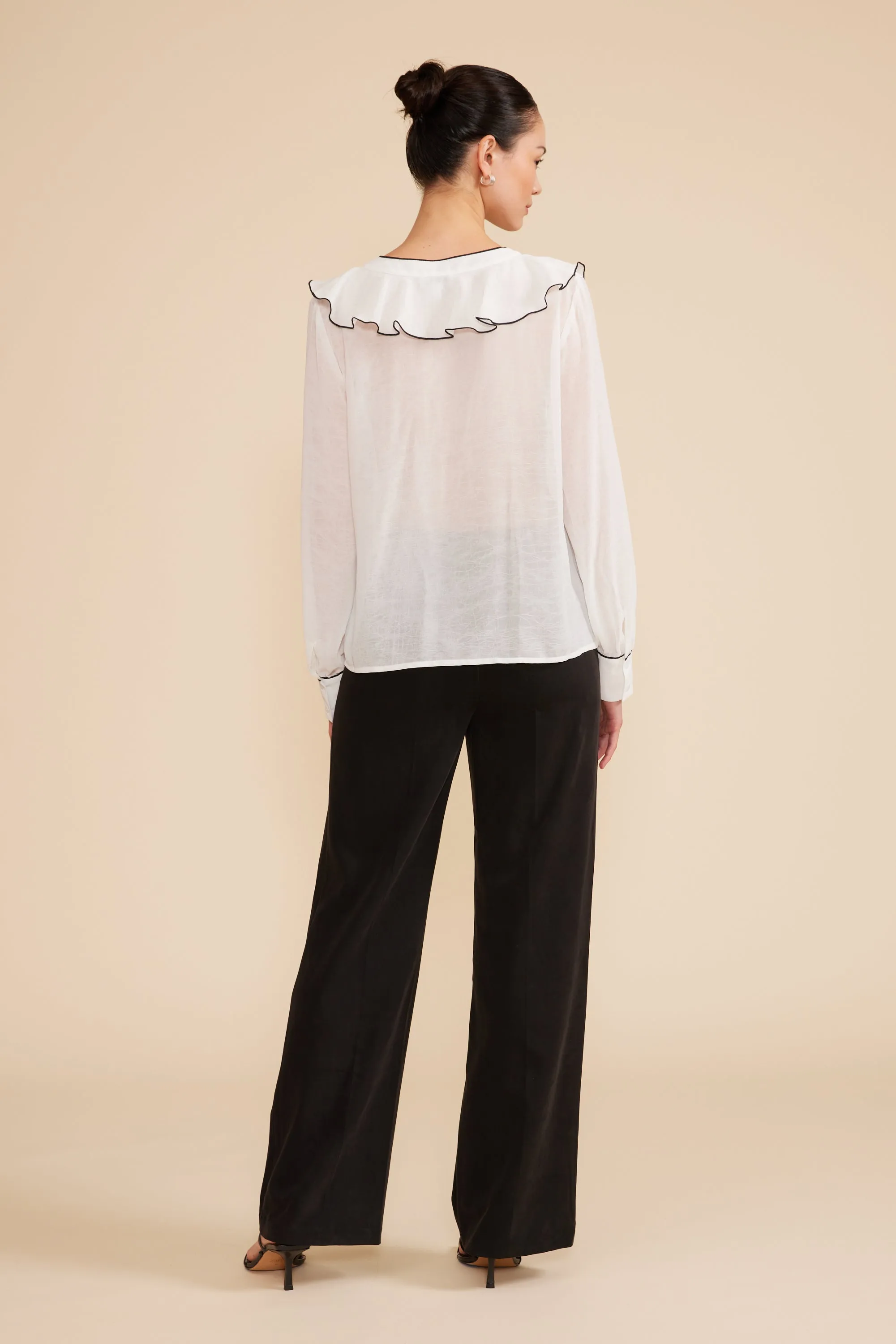 Rita Ruffle Blouse - White sold by Lucy Paris product image thumbnail 3