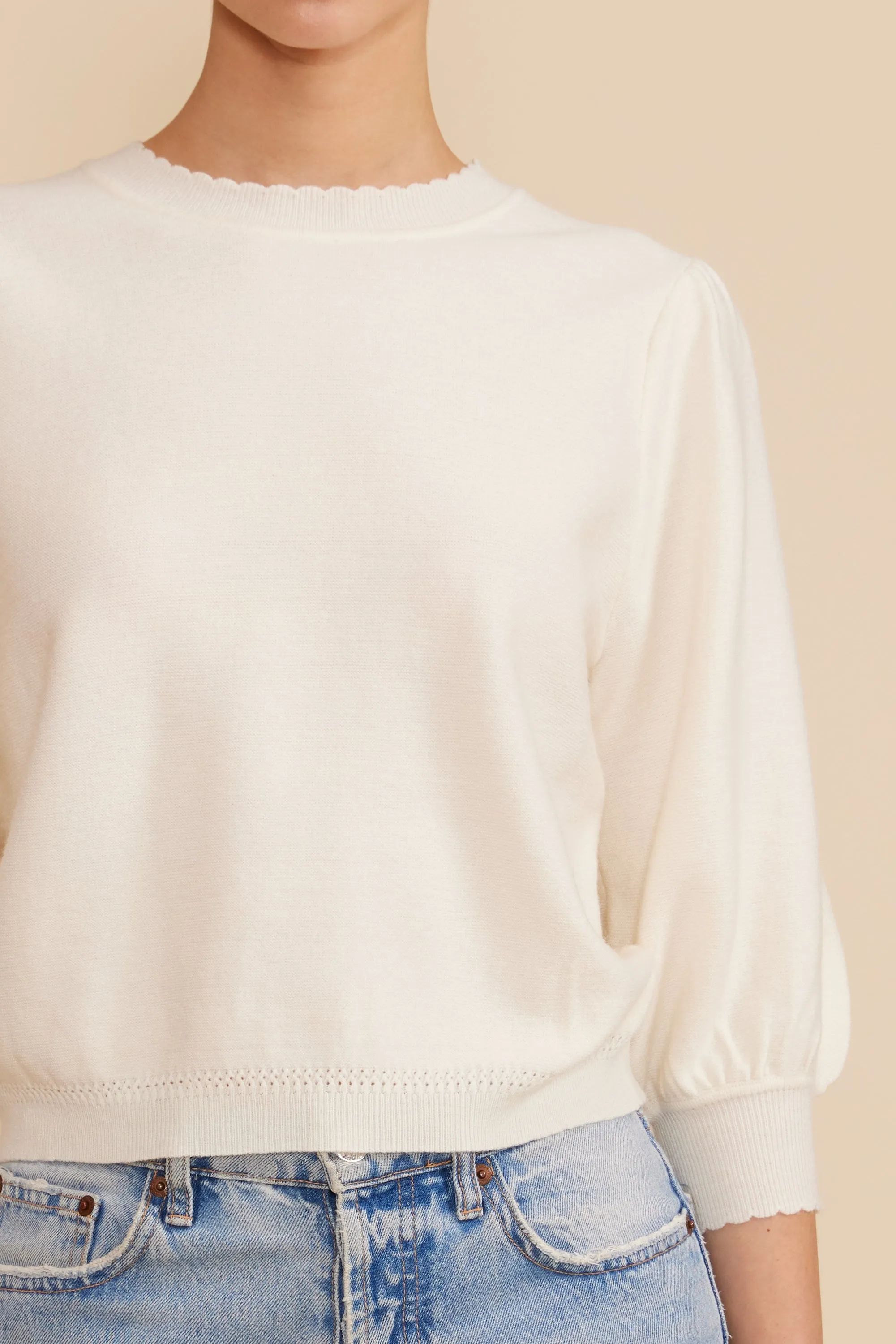 Britt Knit Top - Ivory sold by Lucy Paris product image thumbnail 4
