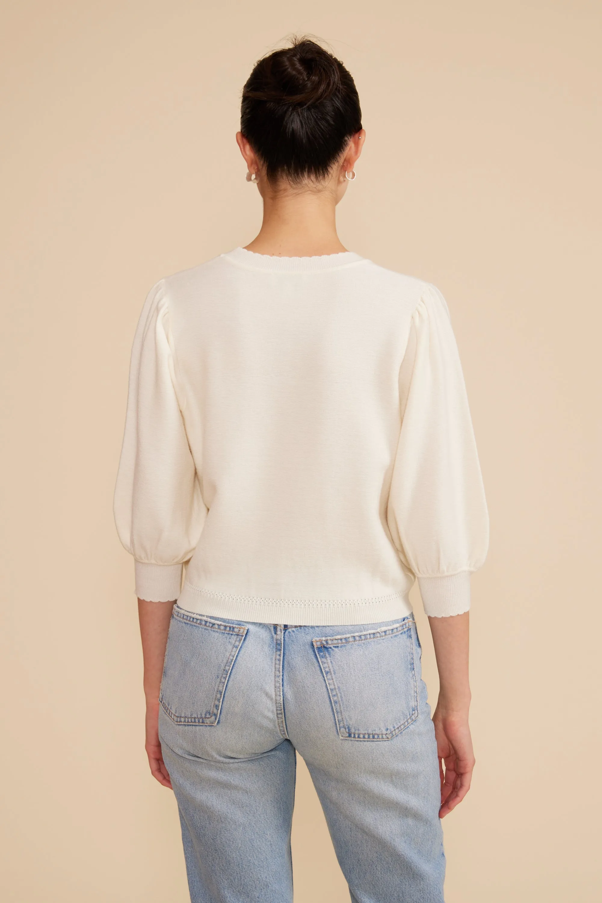 Britt Knit Top - Ivory sold by Lucy Paris product image thumbnail 3