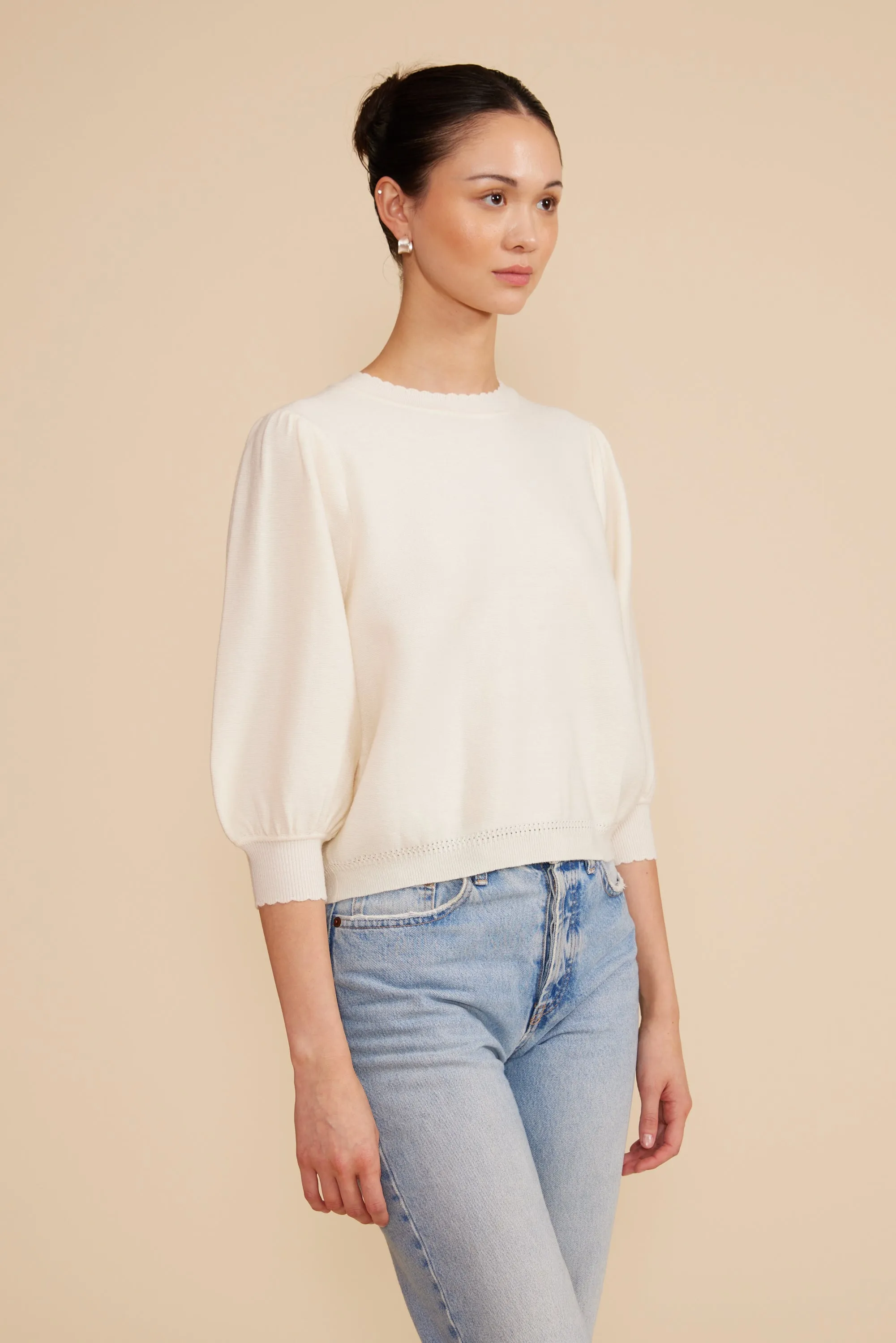 Britt Knit Top - Ivory sold by Lucy Paris product image thumbnail 2