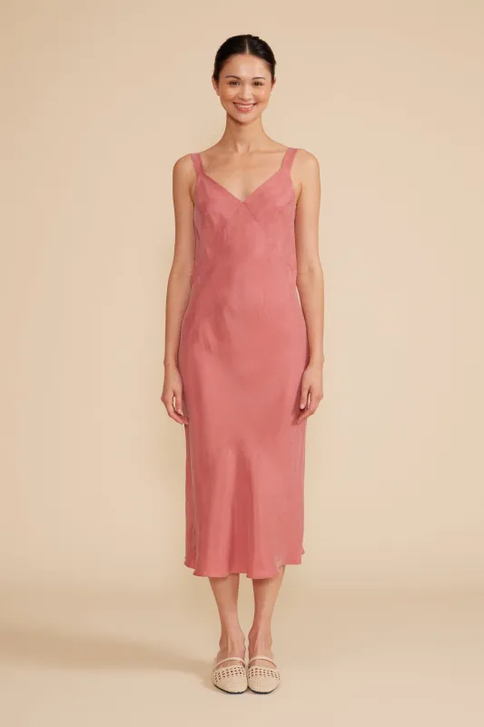 Andee Bias Dress - Dusty Rose sold by Lucy Paris