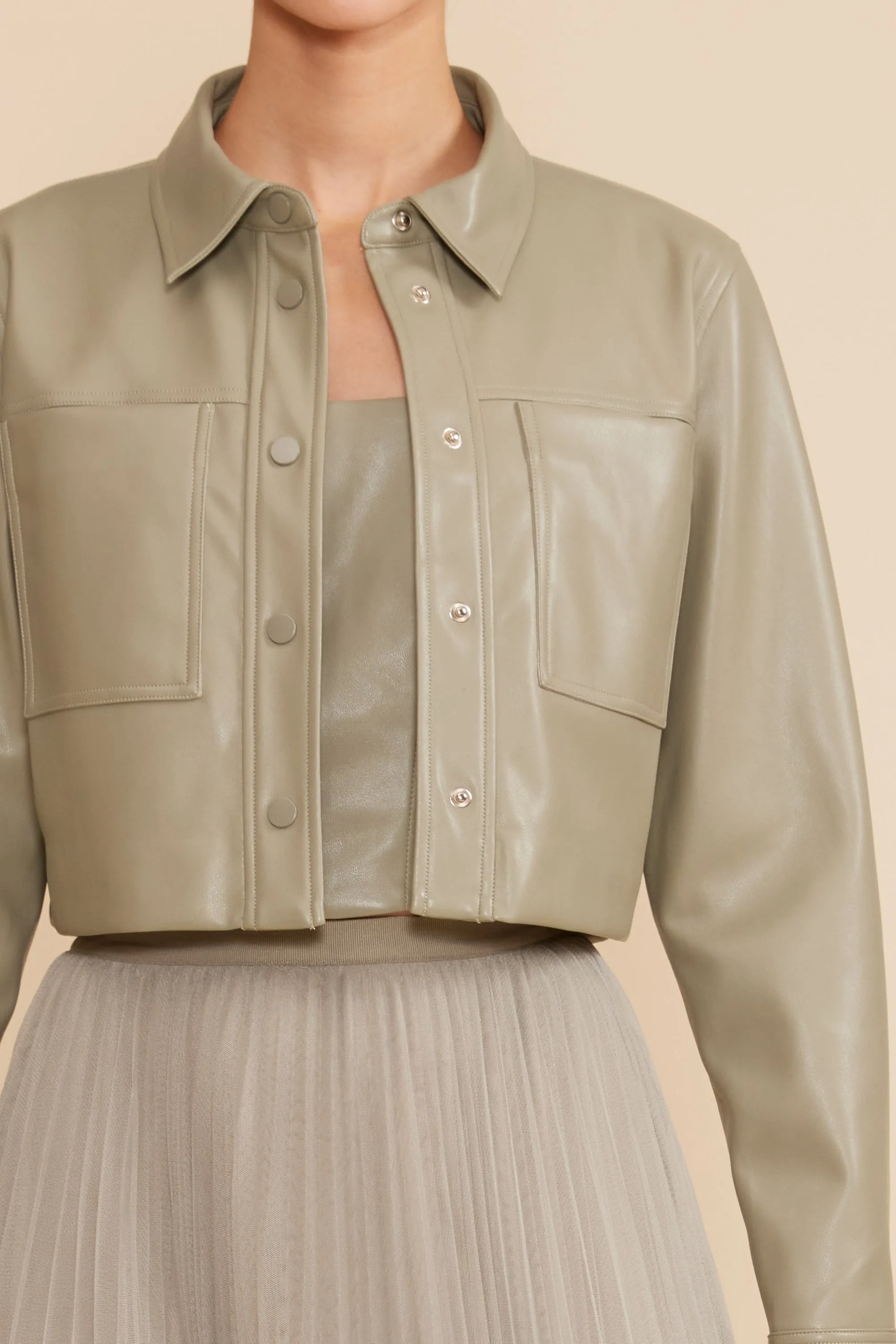Abbott Cropped Jacket - Sage sold by Lucy Paris product image thumbnail 4