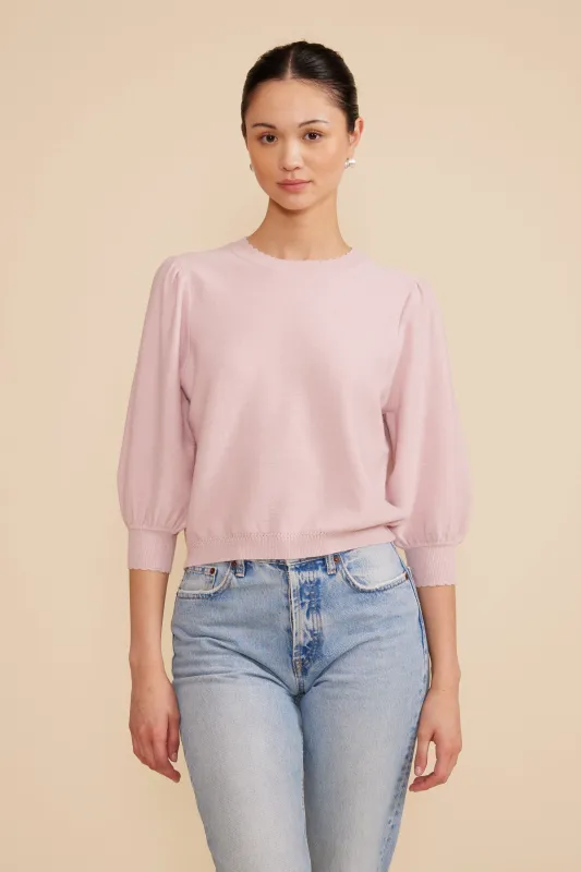 Britt Knit Top - Light Pink sold by Lucy Paris