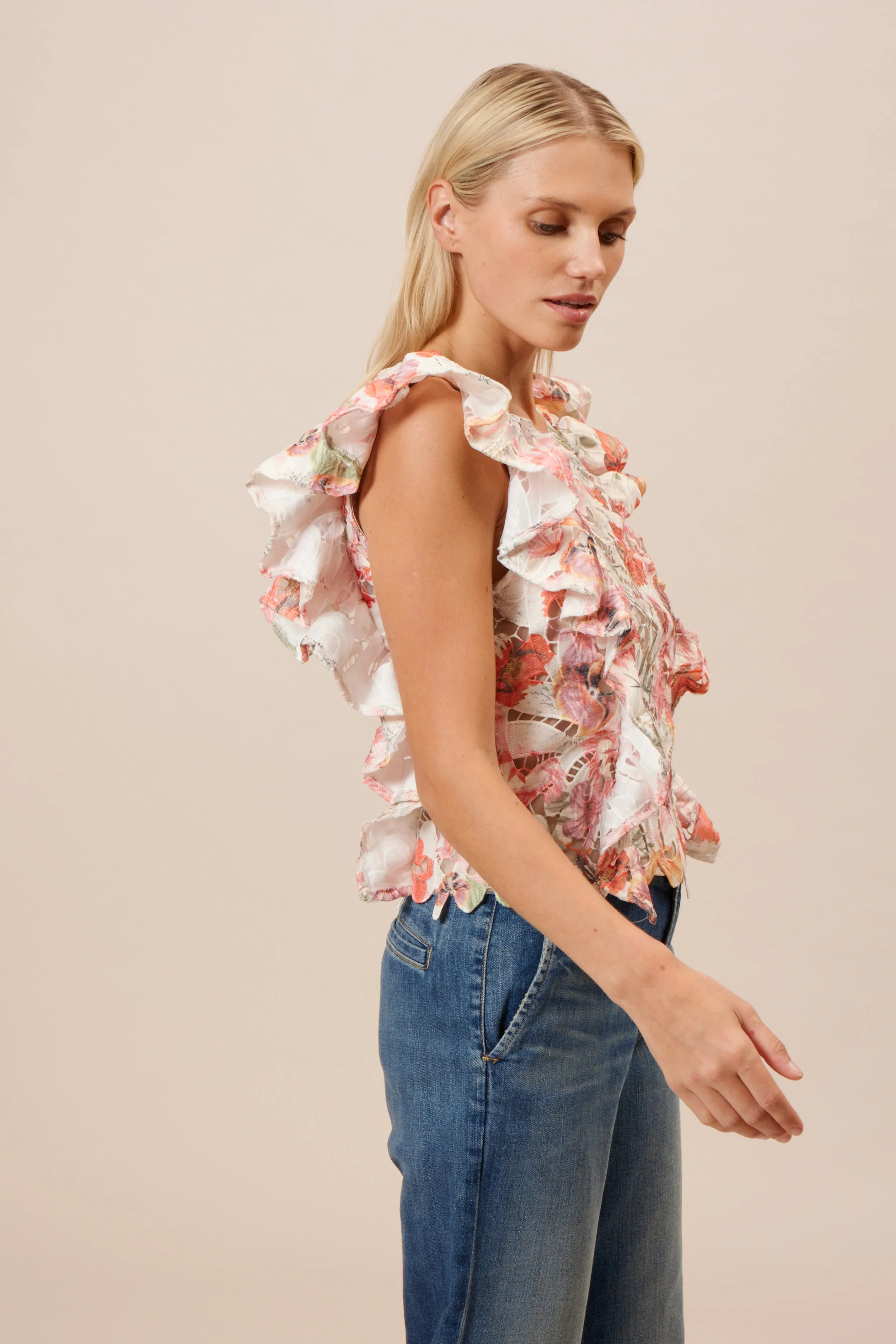 Fumi Ruffle Top sold by Lucy Paris product image thumbnail 2