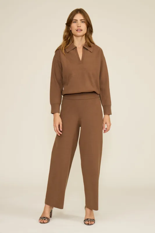 Peyton Sweater Pant - Brown sold by Lucy Paris