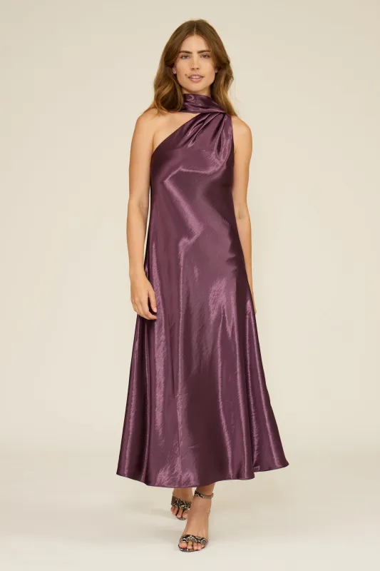 Hunter Maxi Scarf Dress - Plum sold by Lucy Paris