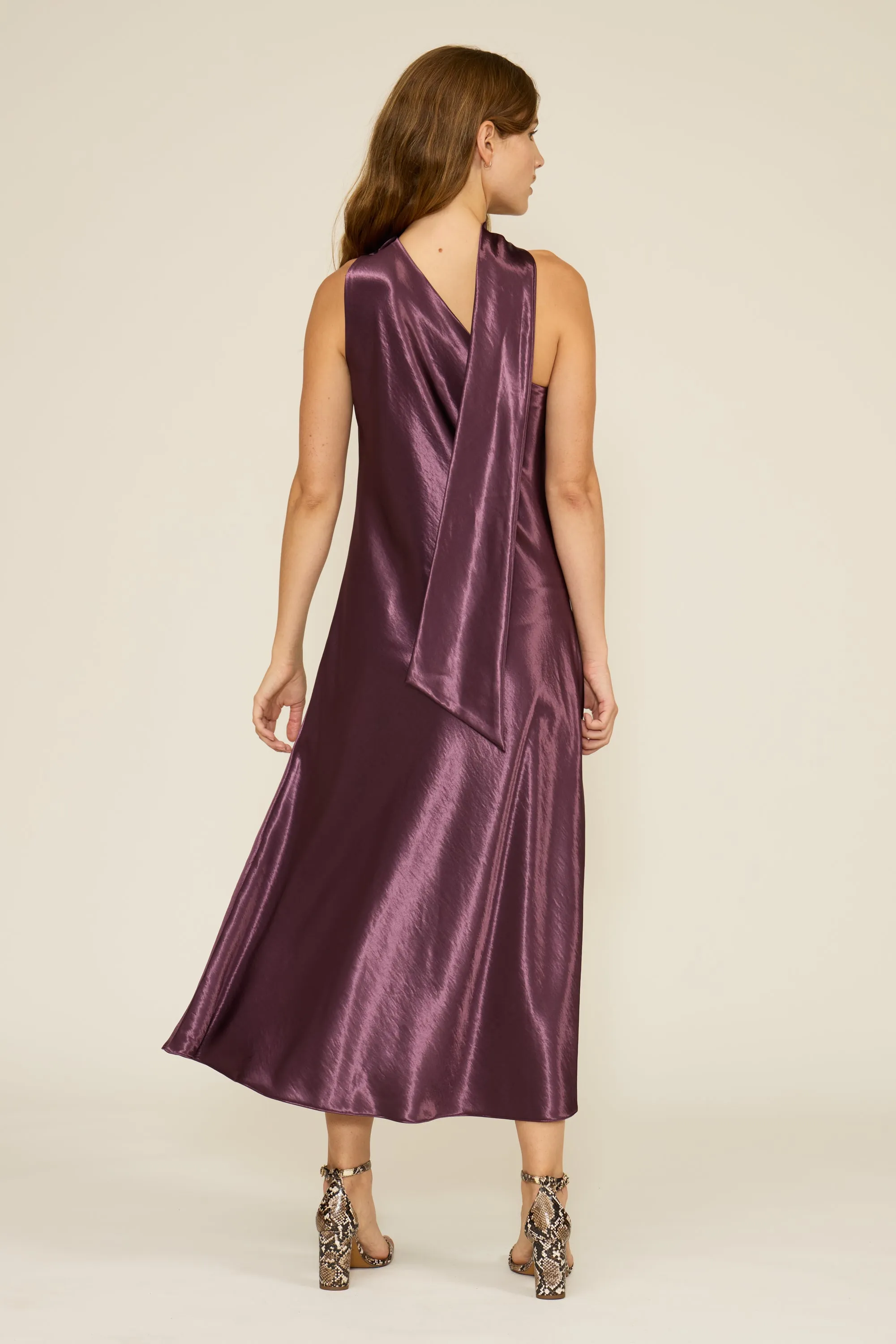 Hunter Maxi Scarf Dress - Plum sold by Lucy Paris product image thumbnail 4