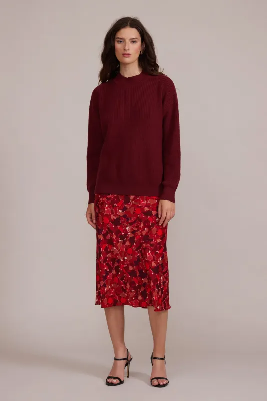Adonia Bias Skirt - Red sold by Lucy Paris