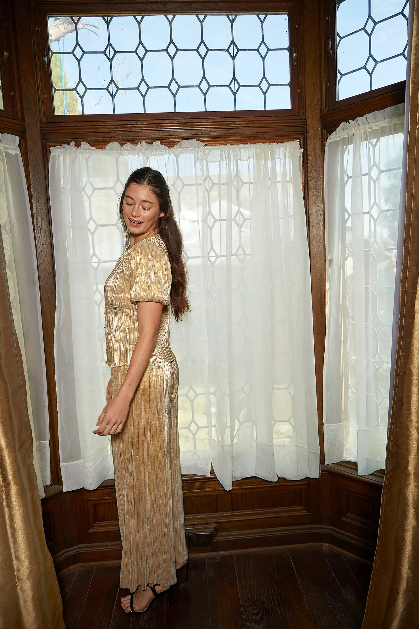 Gale Pant - Gold sold by Lucy Paris product image thumbnail 4