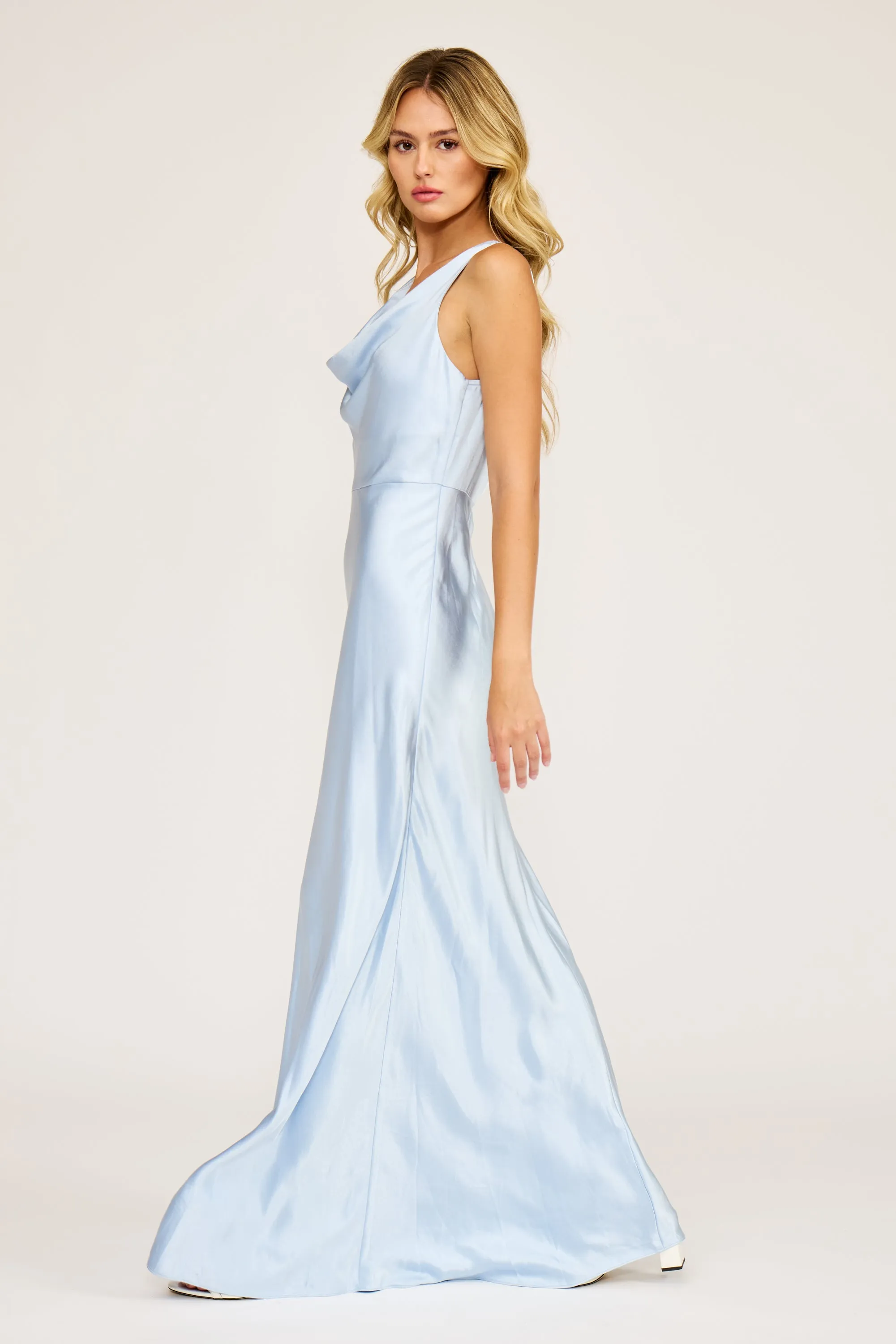 Chandler Cowl Neck Dress - Sky Blue sold by Lucy Paris product image thumbnail 2