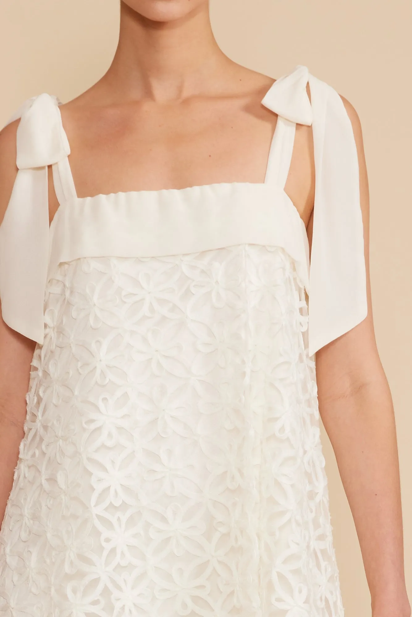 Sabine Bow Detail Dress - Ivory sold by Lucy Paris product image thumbnail 2