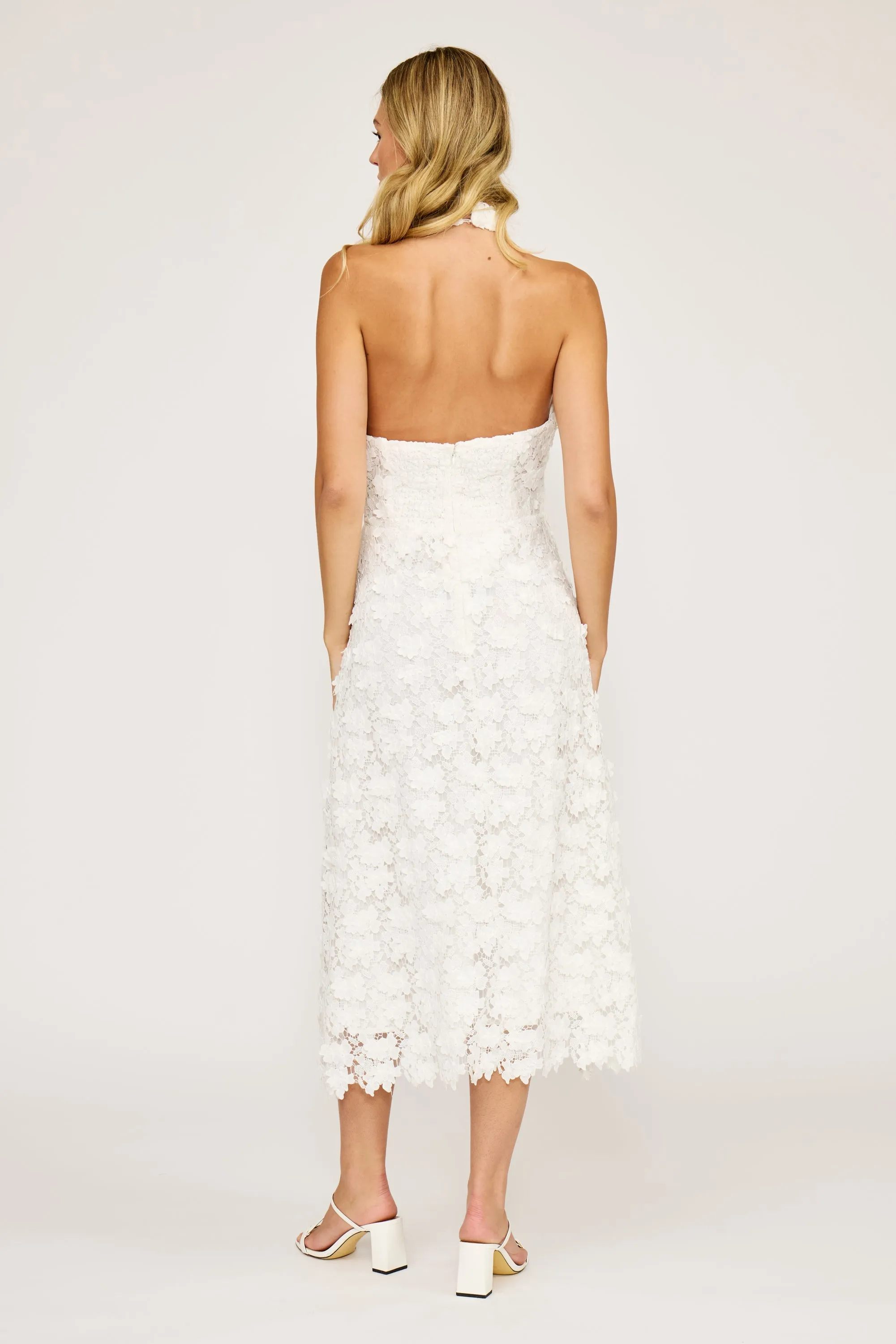Serafina Halter Dress - White sold by Lucy Paris product image thumbnail 4