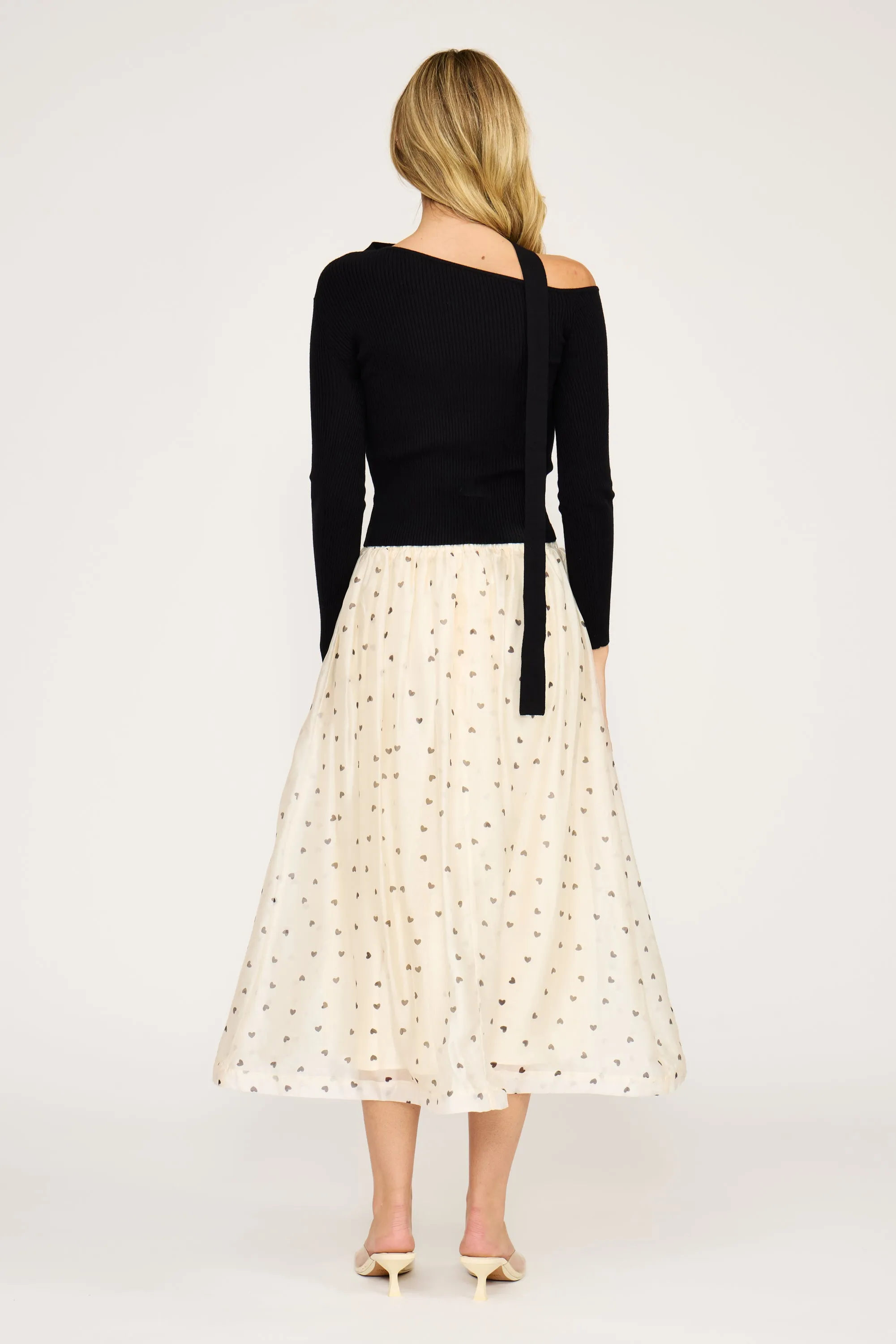 Cassie Midi Skirt - Cream sold by Lucy Paris product image thumbnail 4