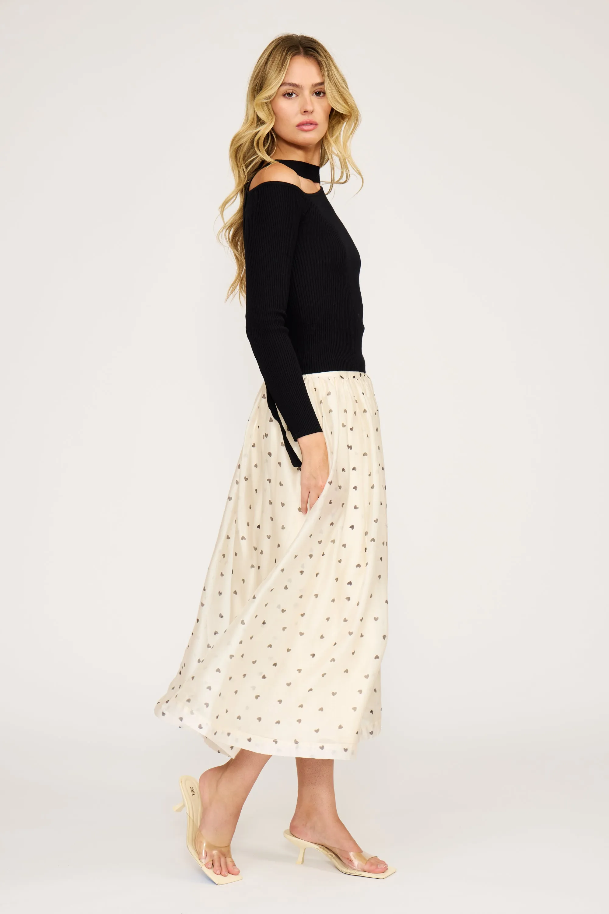 Cassie Midi Skirt - Cream sold by Lucy Paris product image thumbnail 2