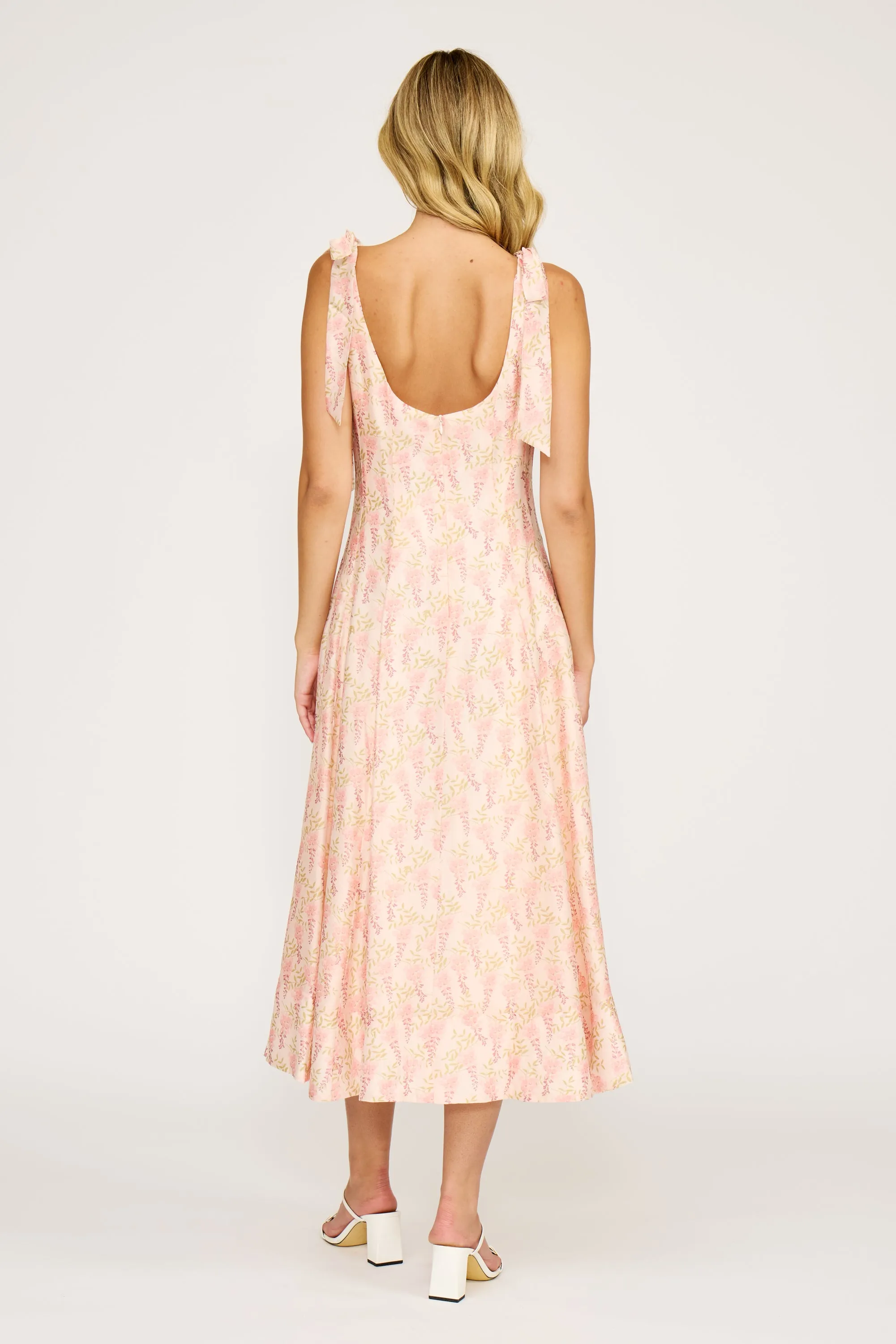 Skyla Midi Dress - Pink Floral sold by Lucy Paris product image thumbnail 4