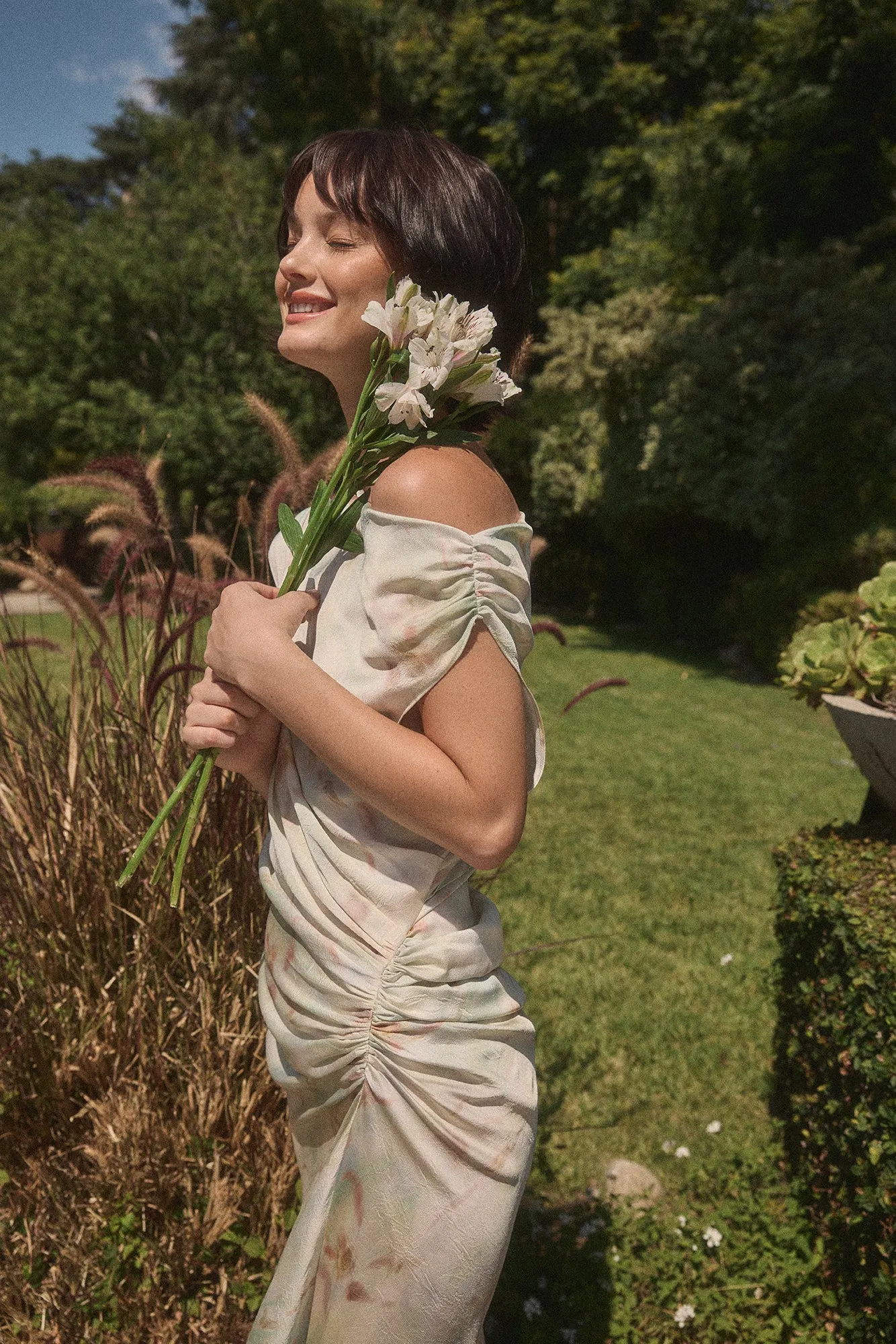Arta Gathered Dress - Mint sold by Lucy Paris product image thumbnail 3