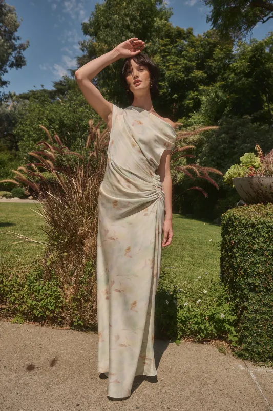 Arta Gathered Dress - Mint made by Lucy Paris