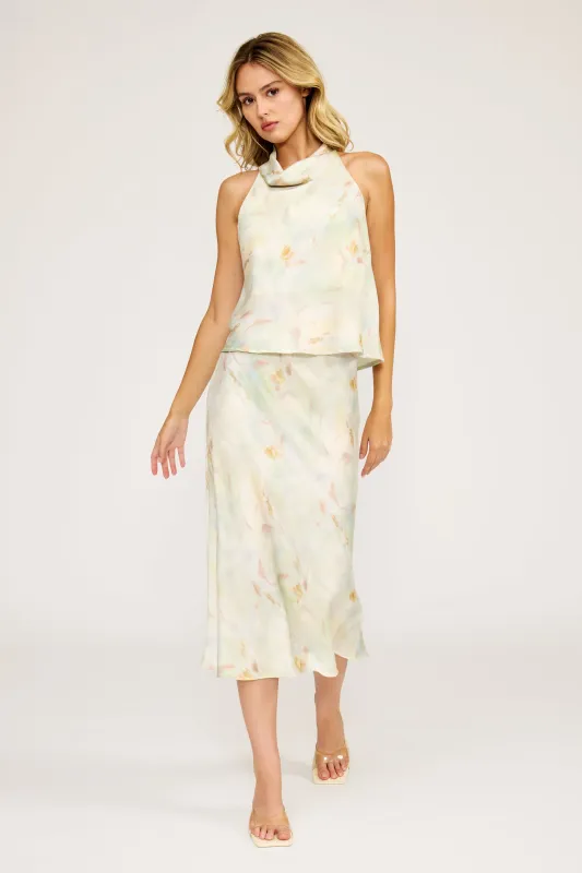 Bowie Cowl Neck Top - Mint made by Lucy Paris