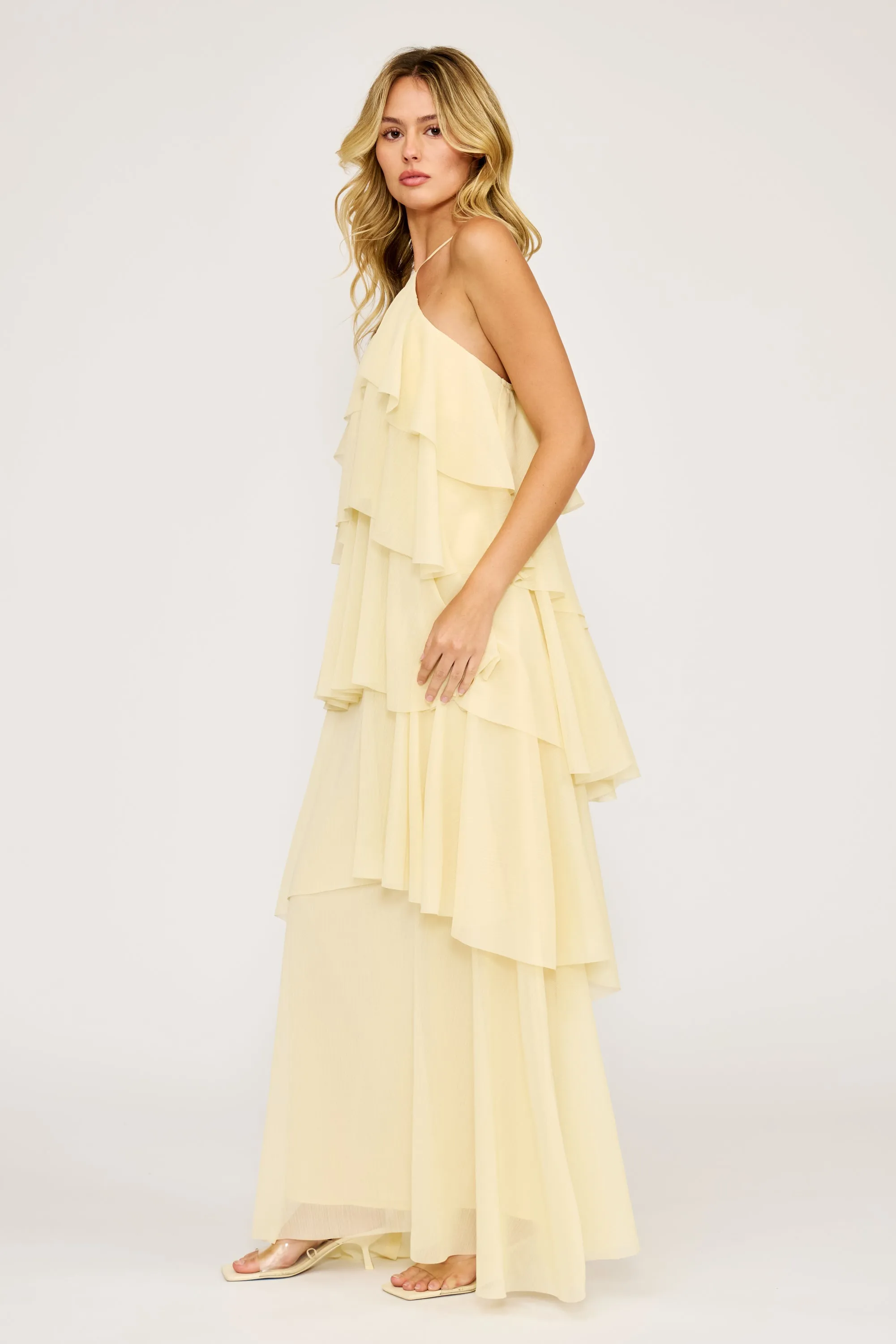 Emery Ruffle Dress - Yellow sold by Lucy Paris product image thumbnail 5