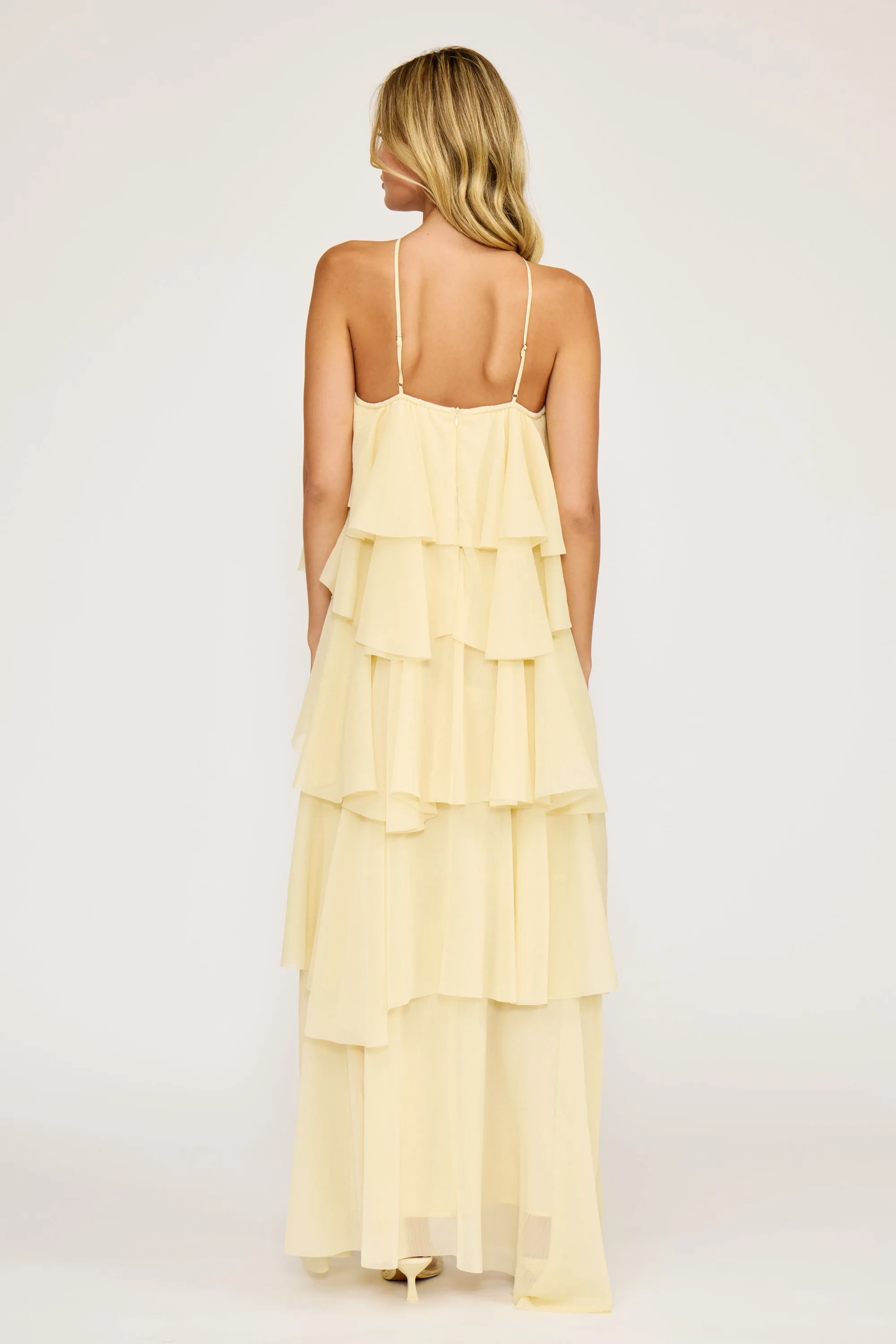 Emery Ruffle Dress - Yellow sold by Lucy Paris product image thumbnail 3