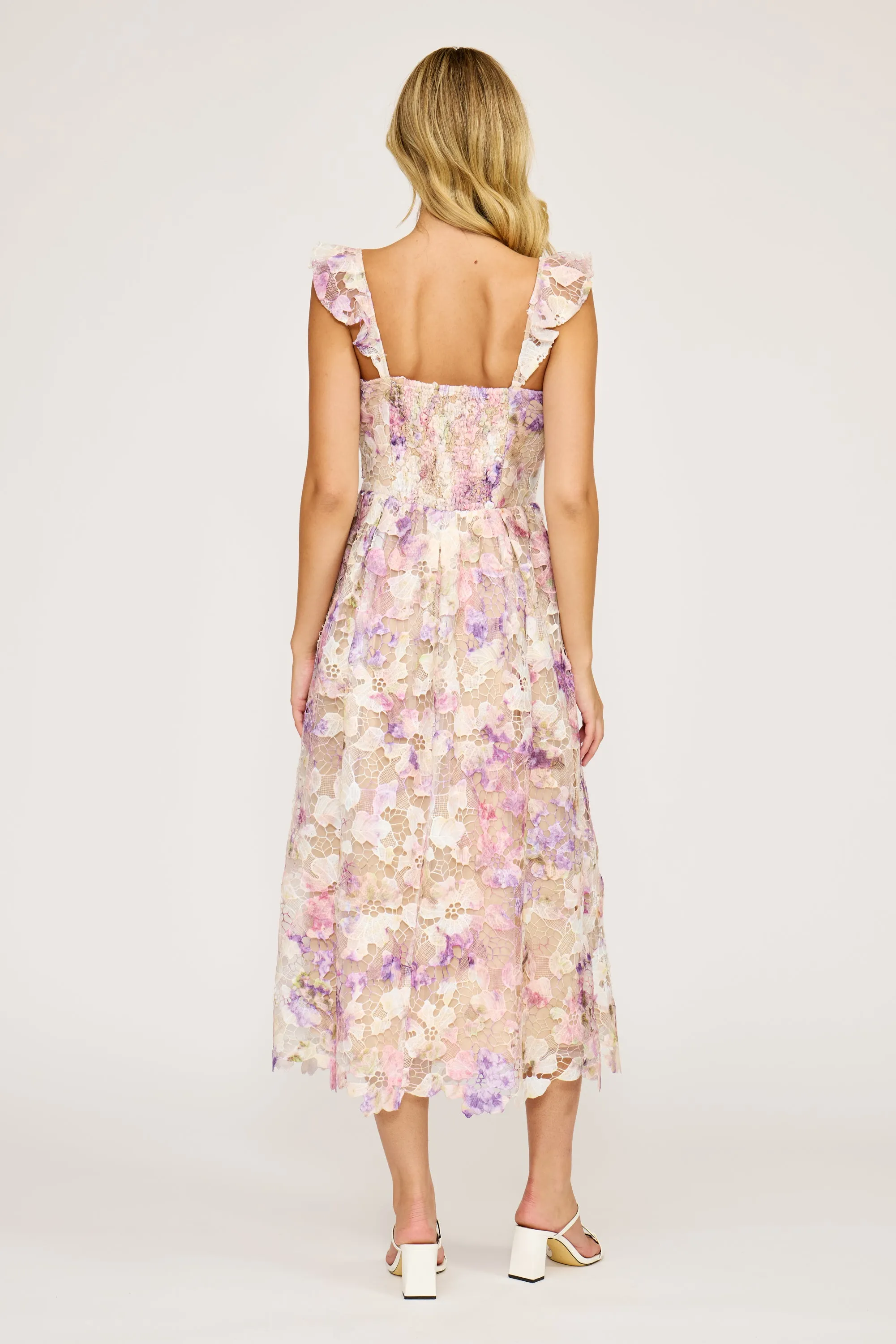 Flora Midi Dress - Multi Floral sold by Lucy Paris product image thumbnail 3