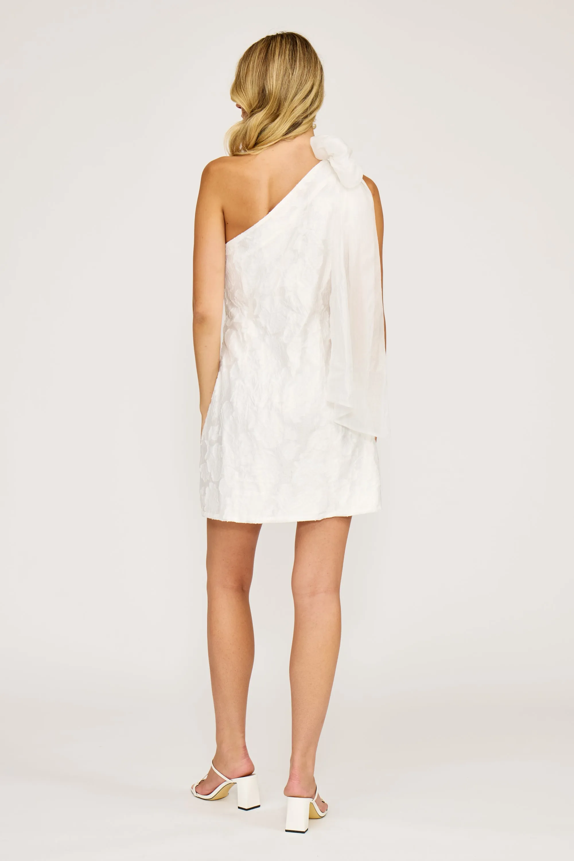Mercy One Shoulder Bow Dress - White sold by Lucy Paris product image thumbnail 3