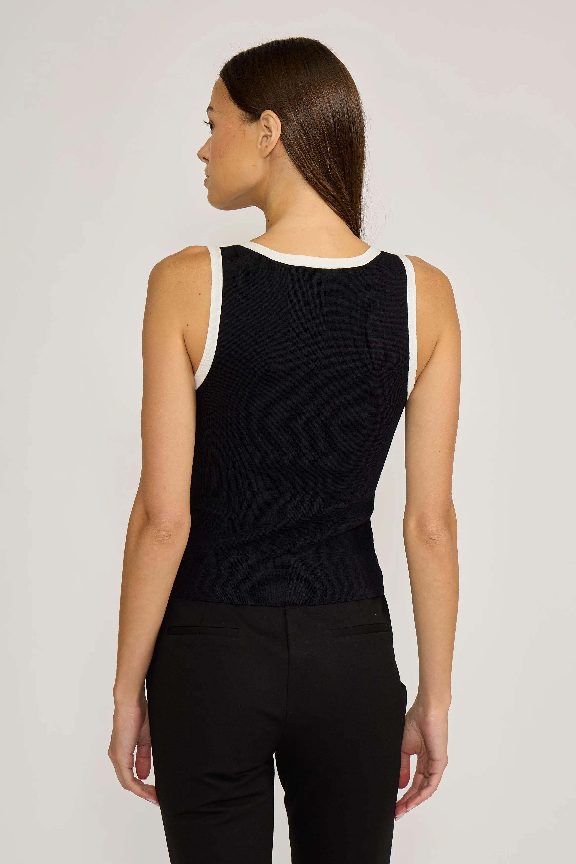 Nancy V-Neck Knit Top - Black sold by Lucy Paris product image thumbnail 4
