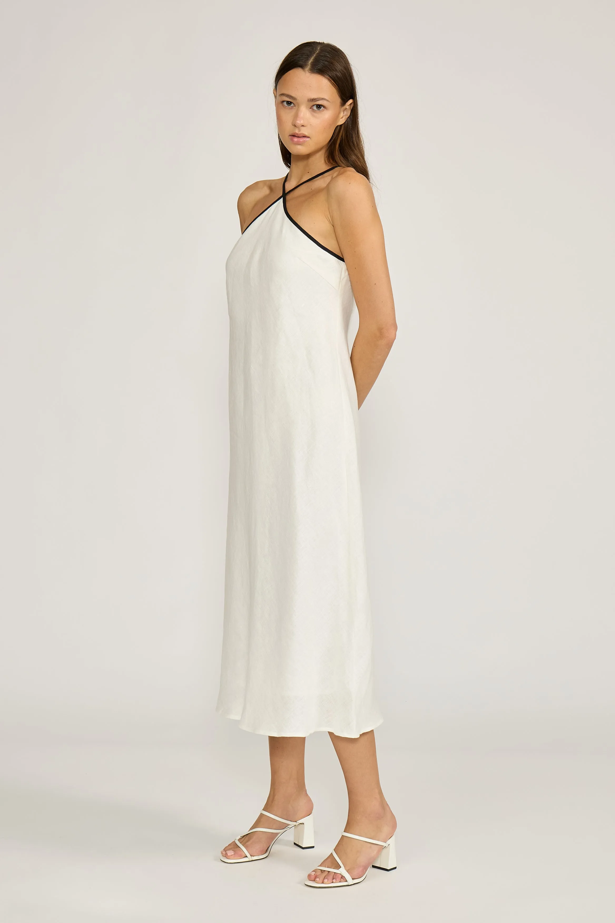 Grace Midi Dress - White Black sold by Lucy Paris product image thumbnail 2
