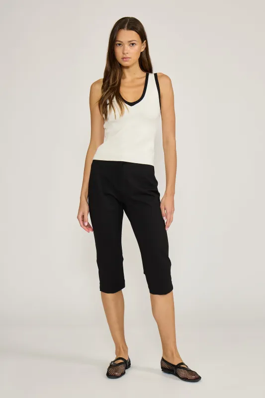 Nancy V-Neck Knit Top - White made by Lucy Paris