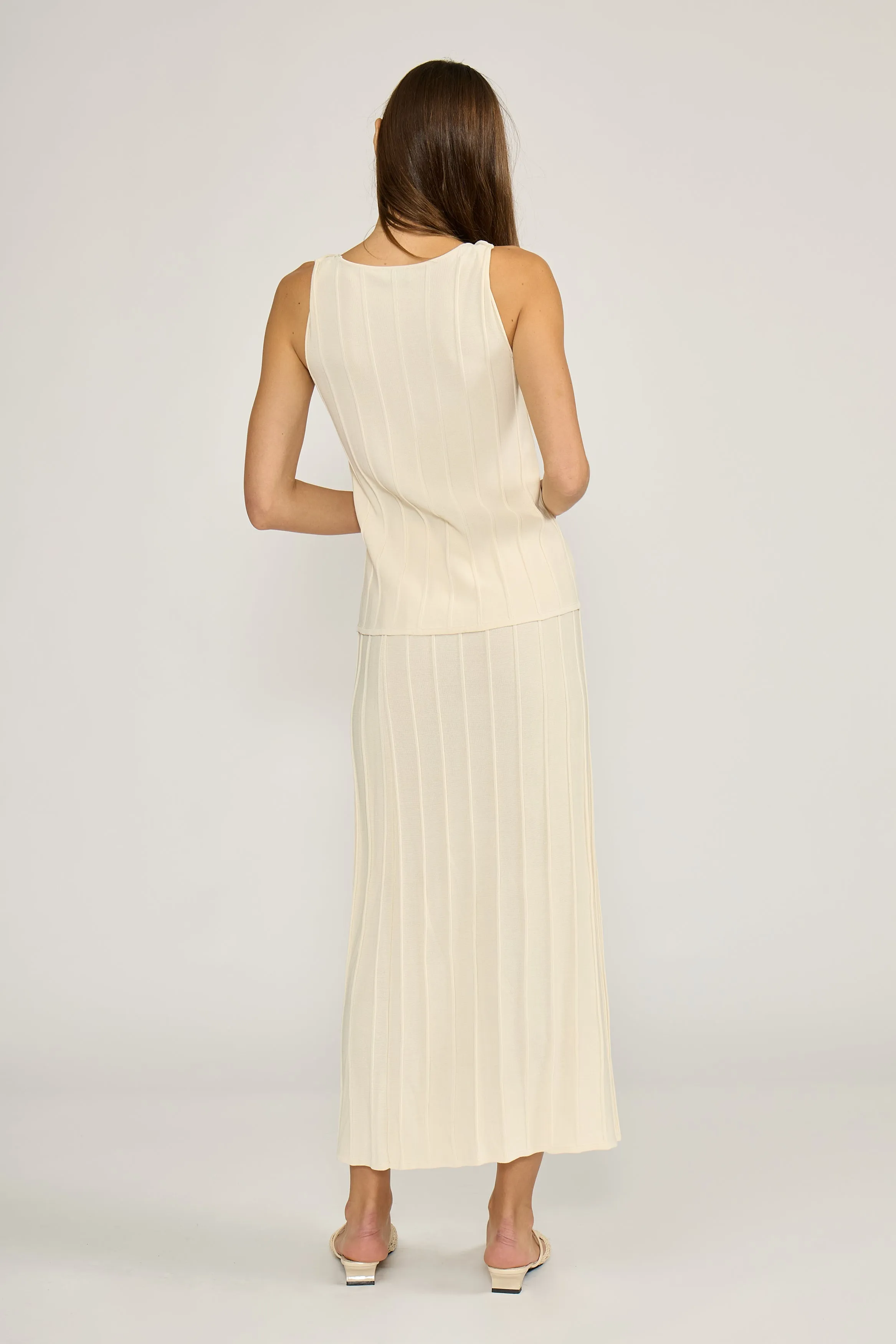 Riley Panel Midi Skirt - Beige sold by Lucy Paris product image thumbnail 3