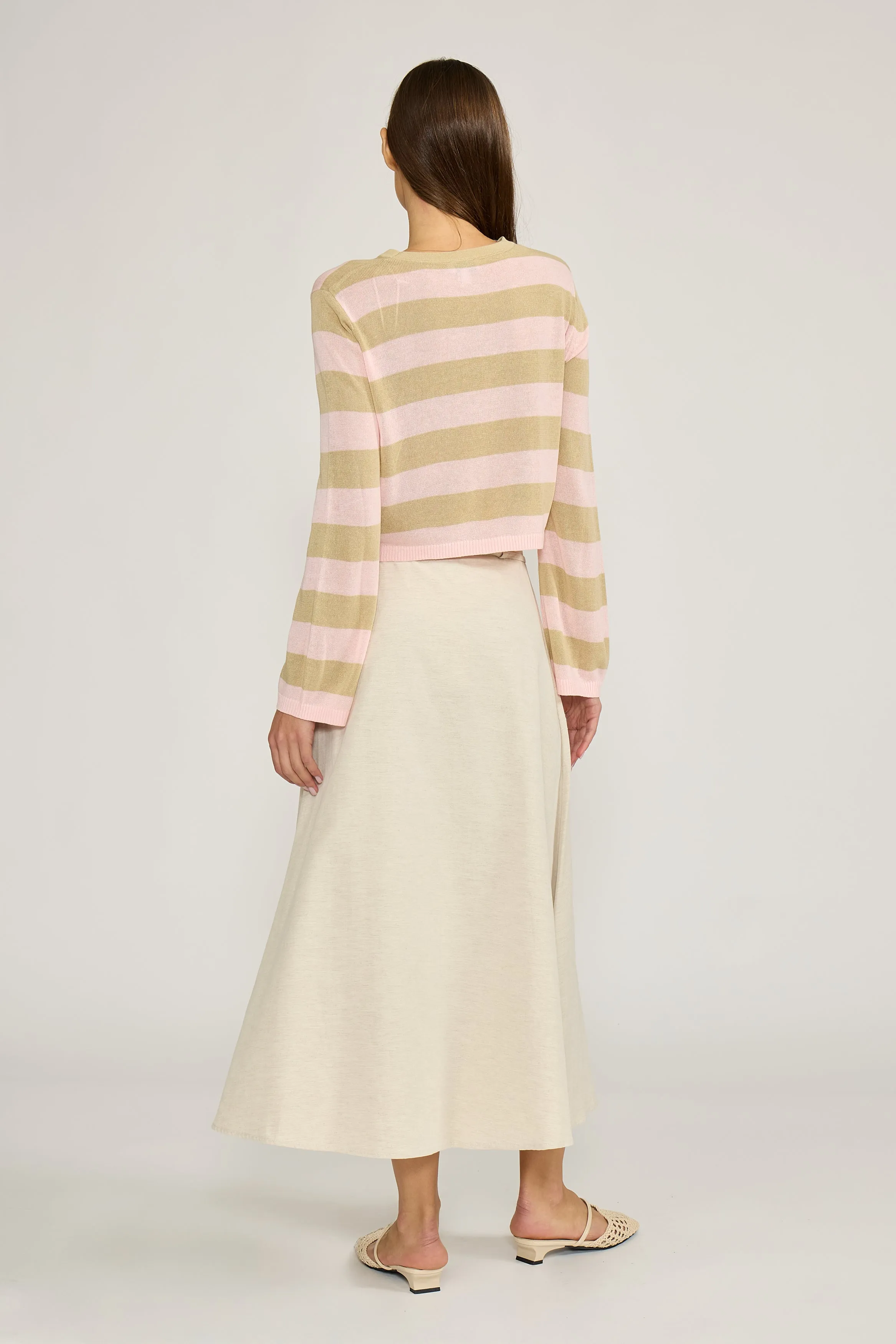 Hayden A-Line Skirt - Beige sold by Lucy Paris product image thumbnail 3
