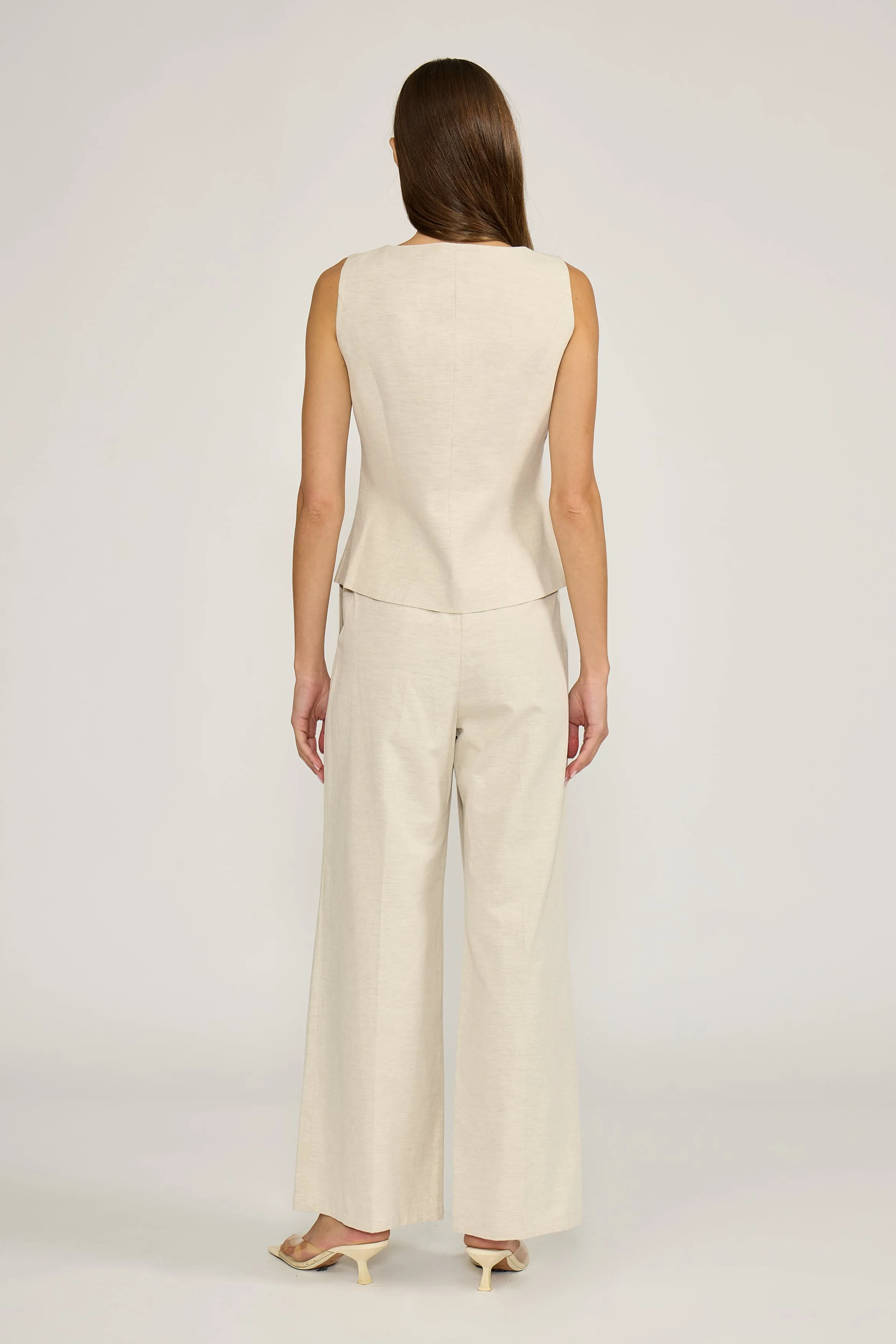 Logan Tie Pants - Beige sold by Lucy Paris product image thumbnail 2