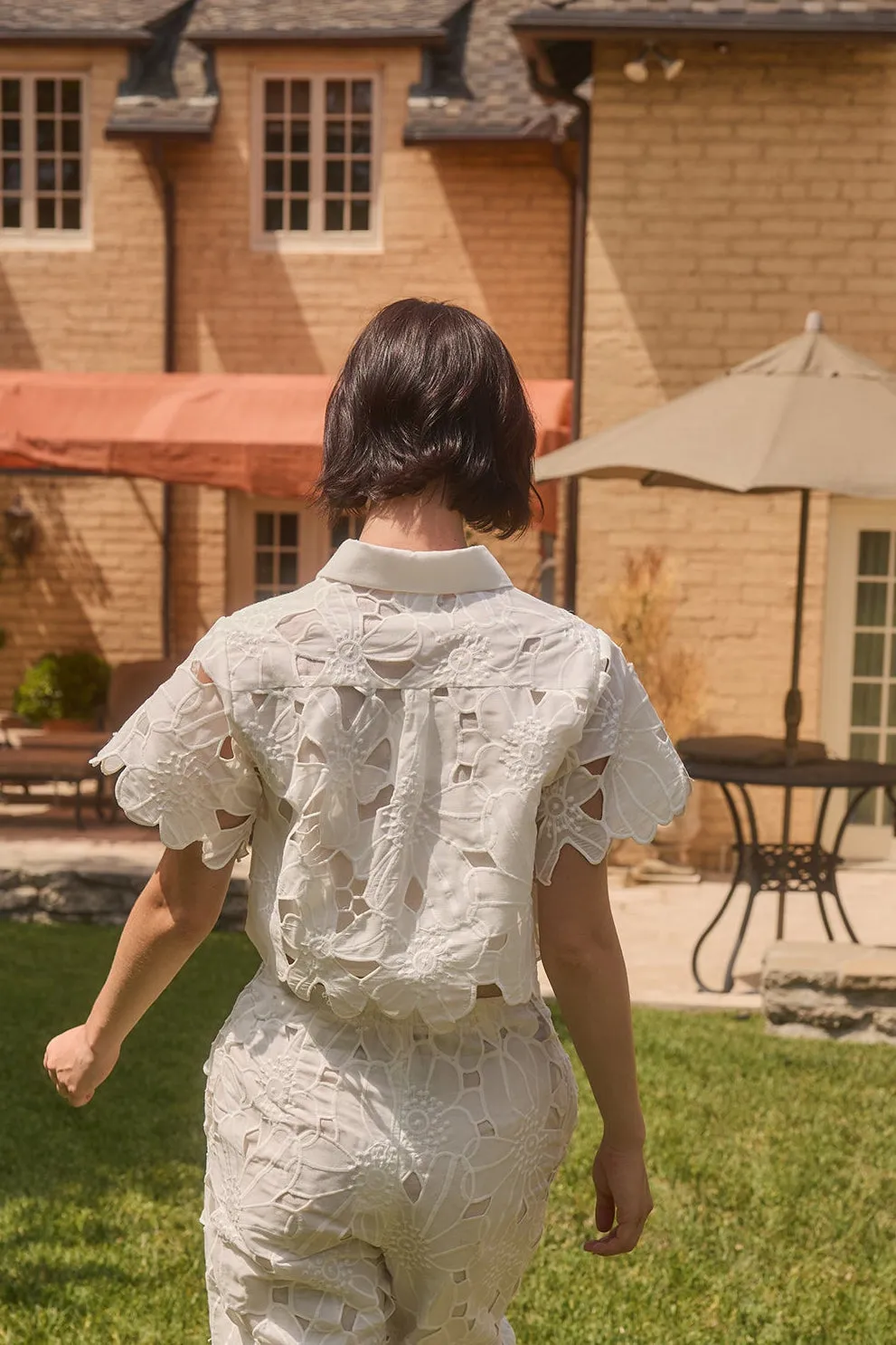 Effie Eyelet Button Down - White sold by Lucy Paris product image thumbnail 3