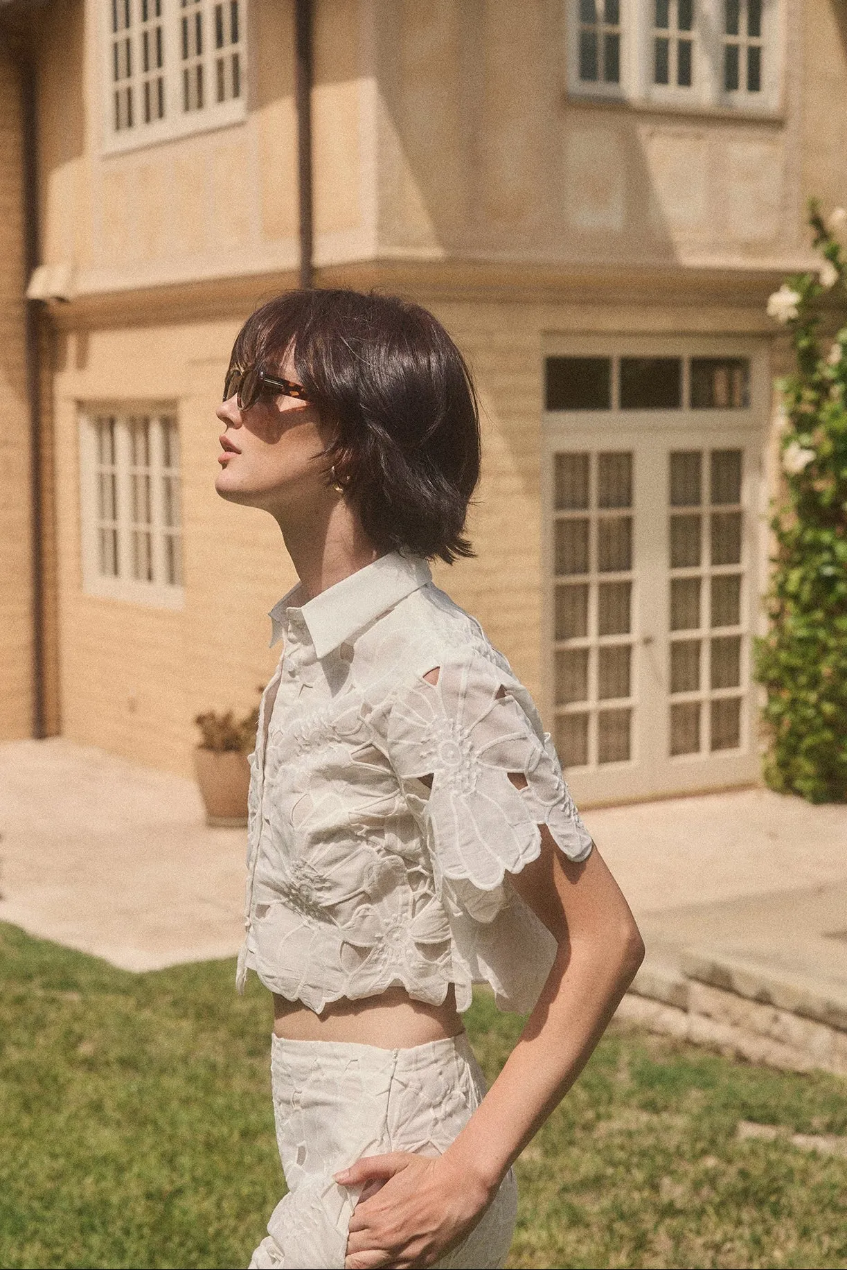 Effie Eyelet Button Down - White sold by Lucy Paris product image thumbnail 2