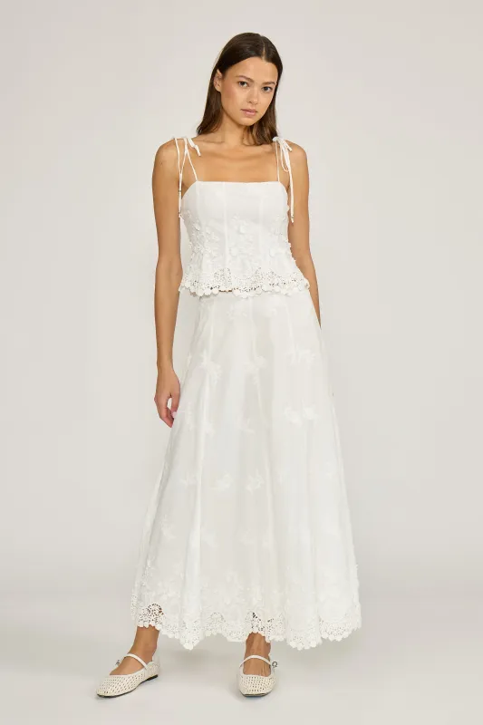 Alice Eyelet Top - White made by Lucy Paris