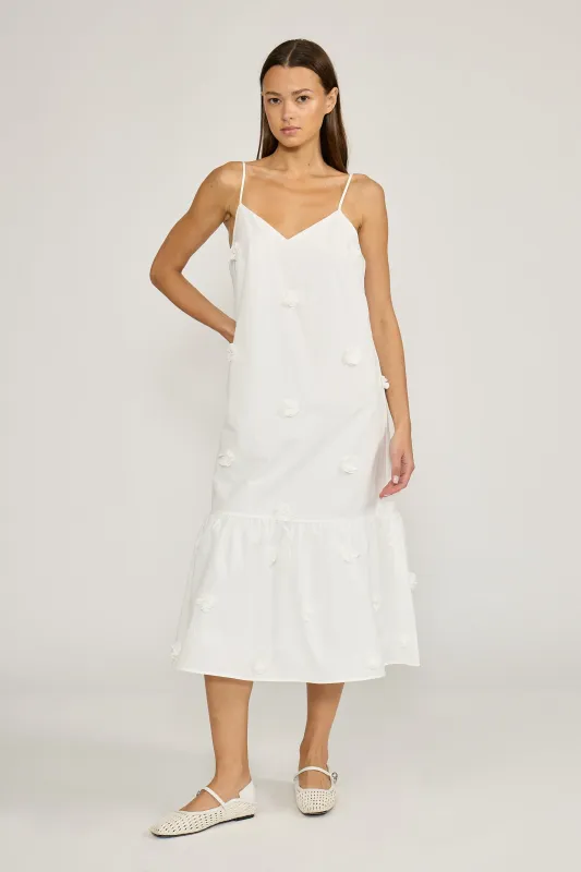 Galina Midi Dress - White made by Lucy Paris