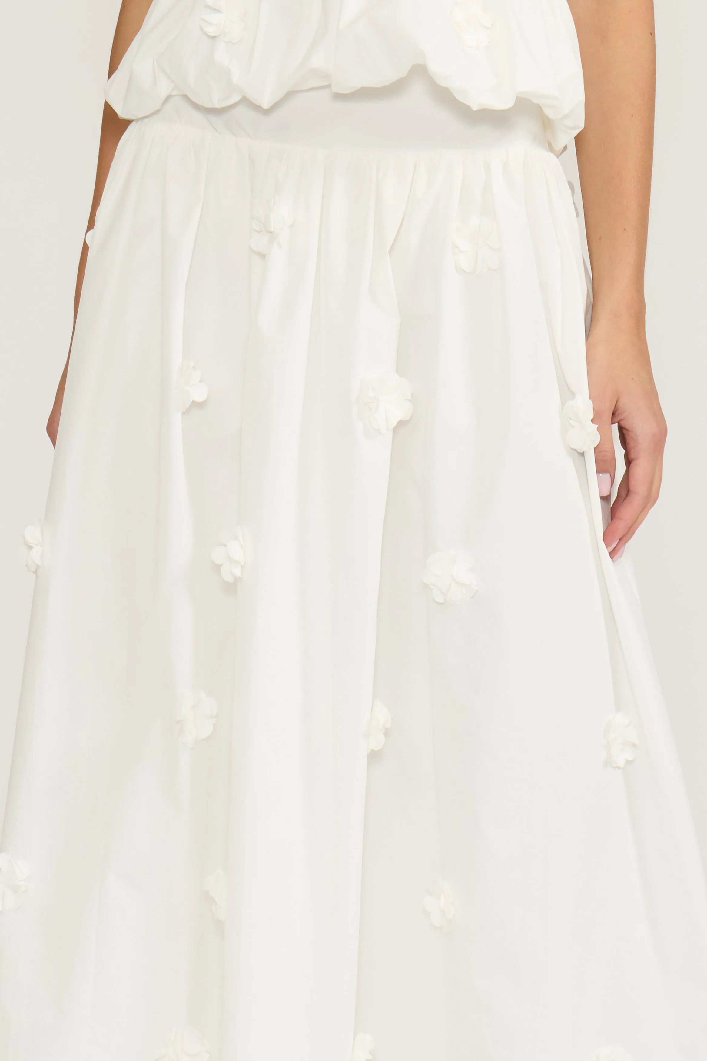 Lyndie Floral Skirt - White sold by Lucy Paris product image thumbnail 3