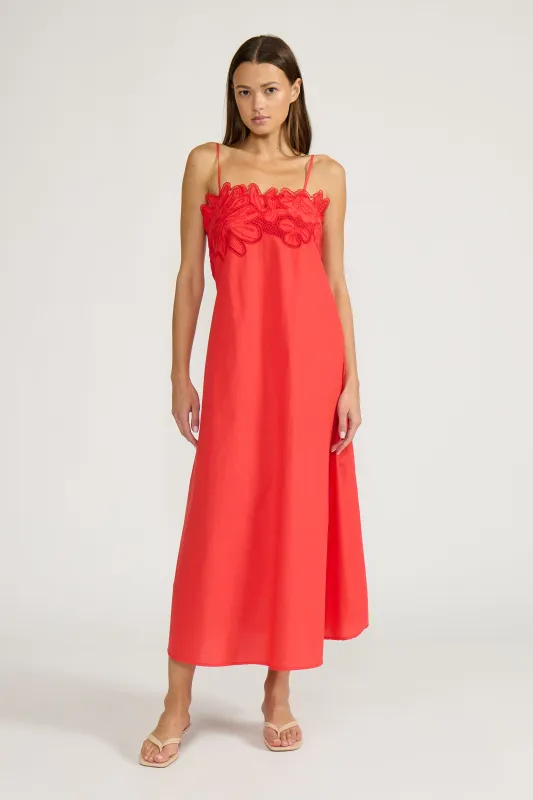 Rey Maxi Dress - Red made by Lucy Paris