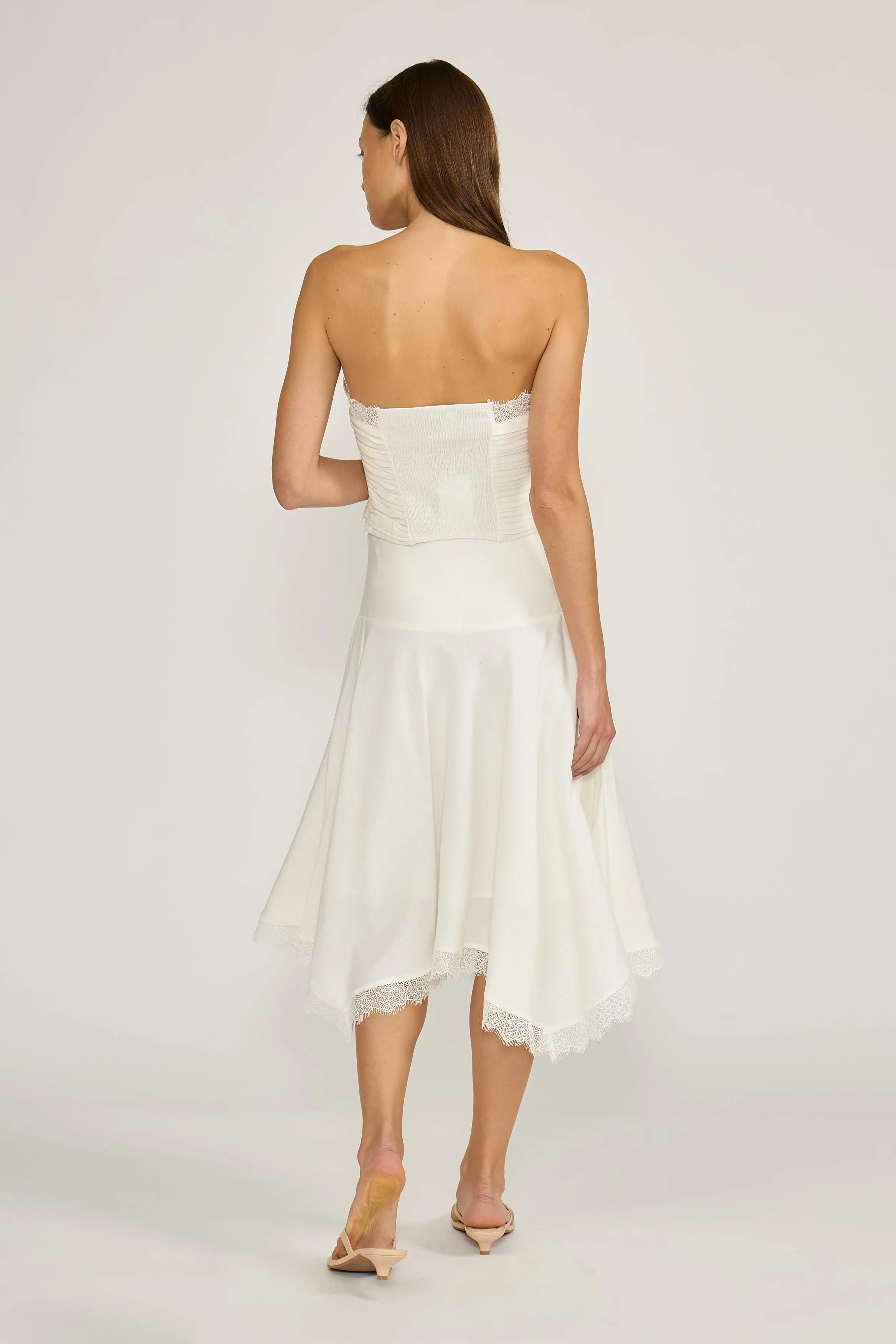 Tilly Asymmetrical Skirt - White sold by Lucy Paris product image thumbnail 2