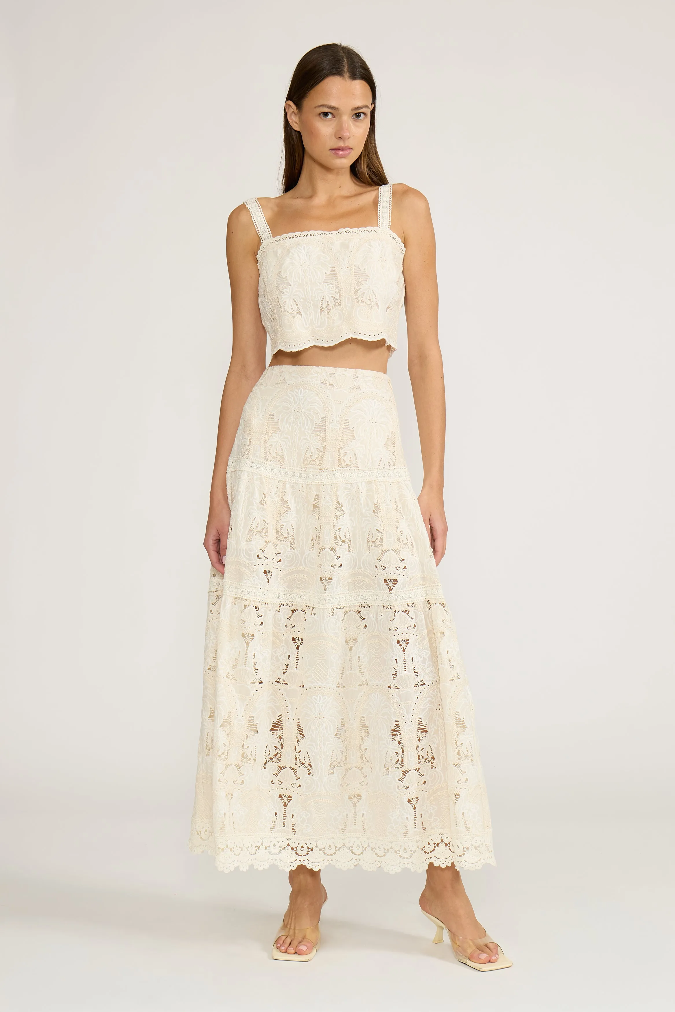 Talita Lace Top - Cream sold by Lucy Paris