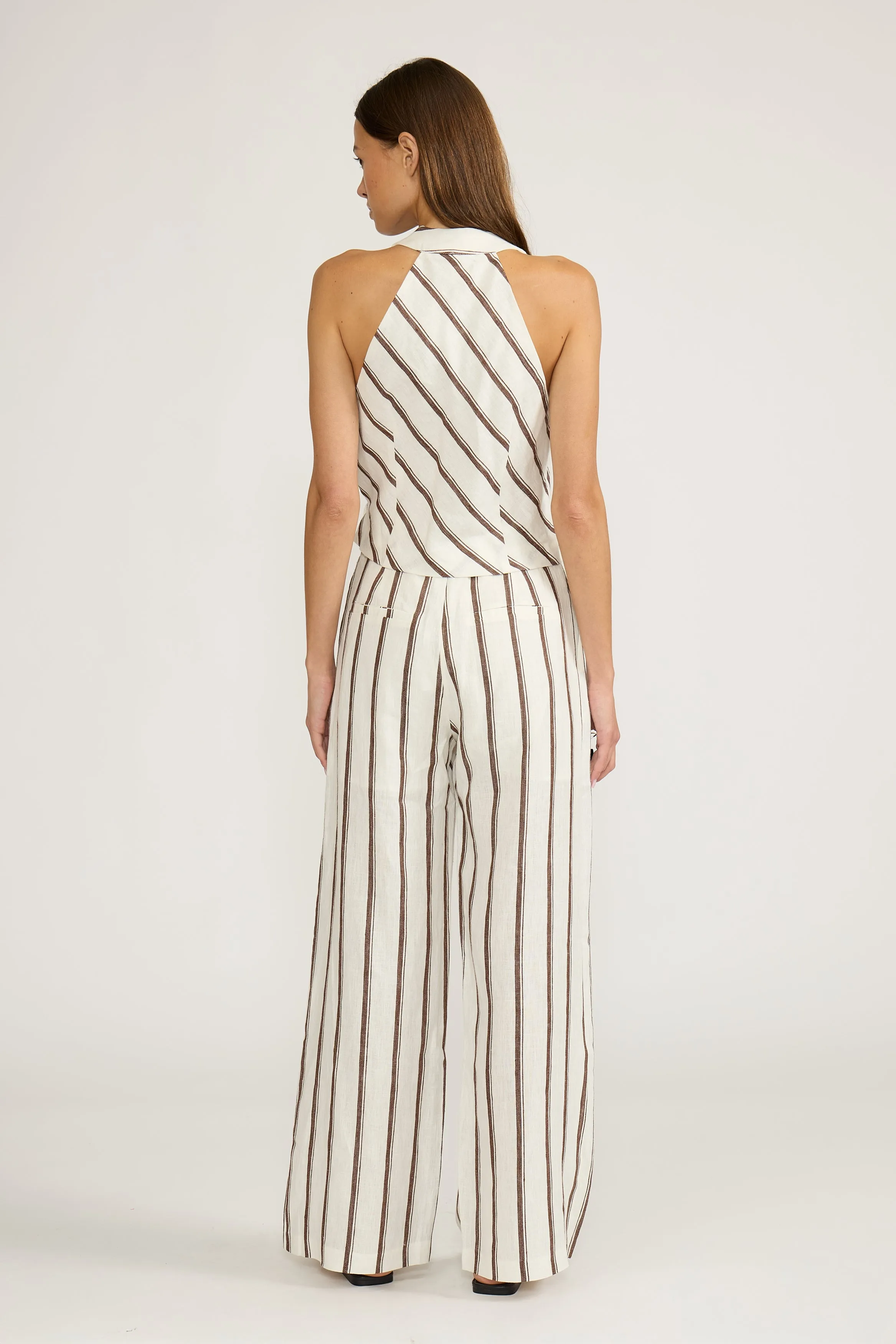 Lola Wrapover Top - White Brown sold by Lucy Paris product image thumbnail 3