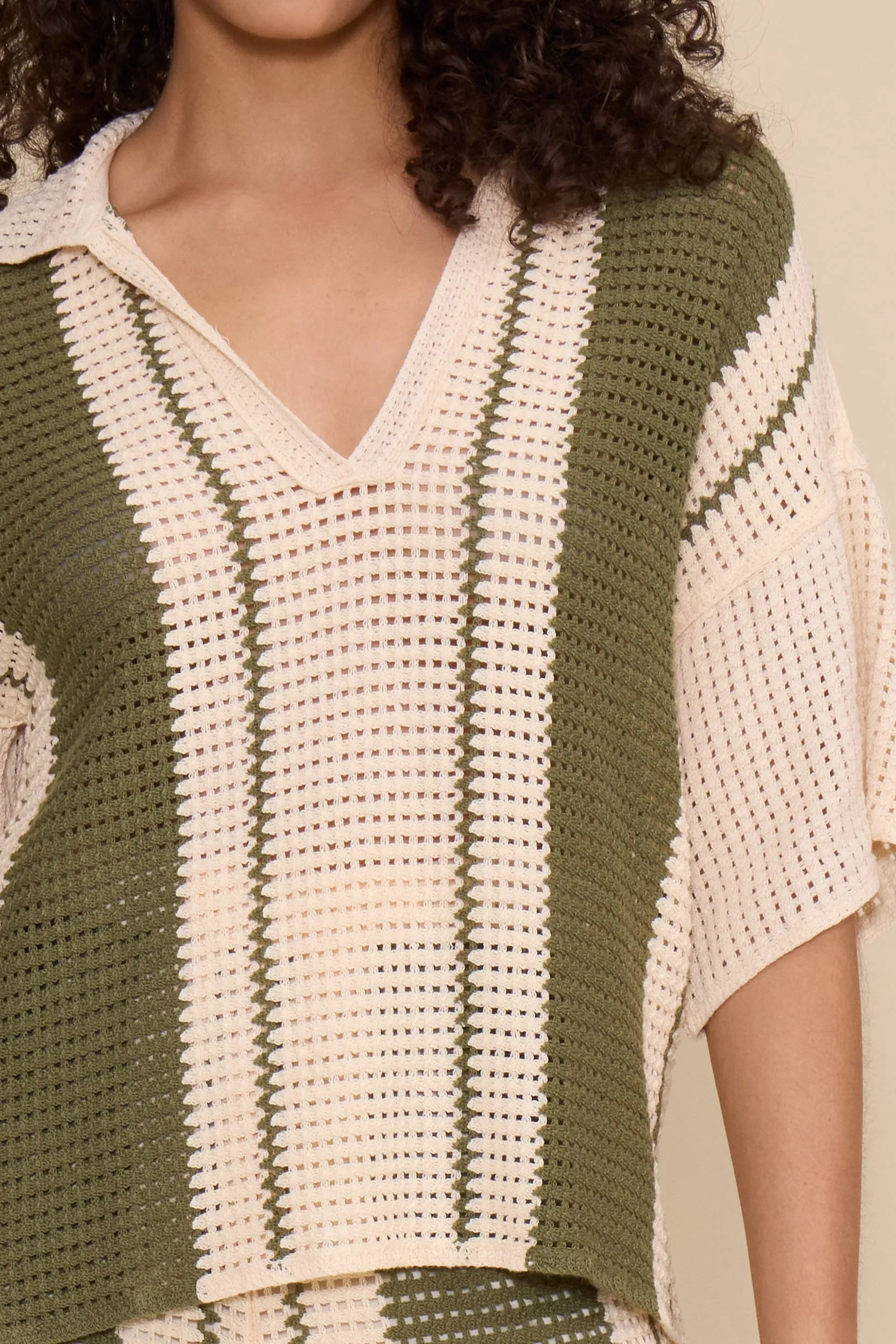 Robbie Crochet Top - Olive Cream sold by Lucy Paris product image thumbnail 3