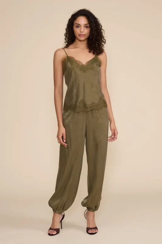 Rio Lace Tank Top - Olive made by Lucy Paris