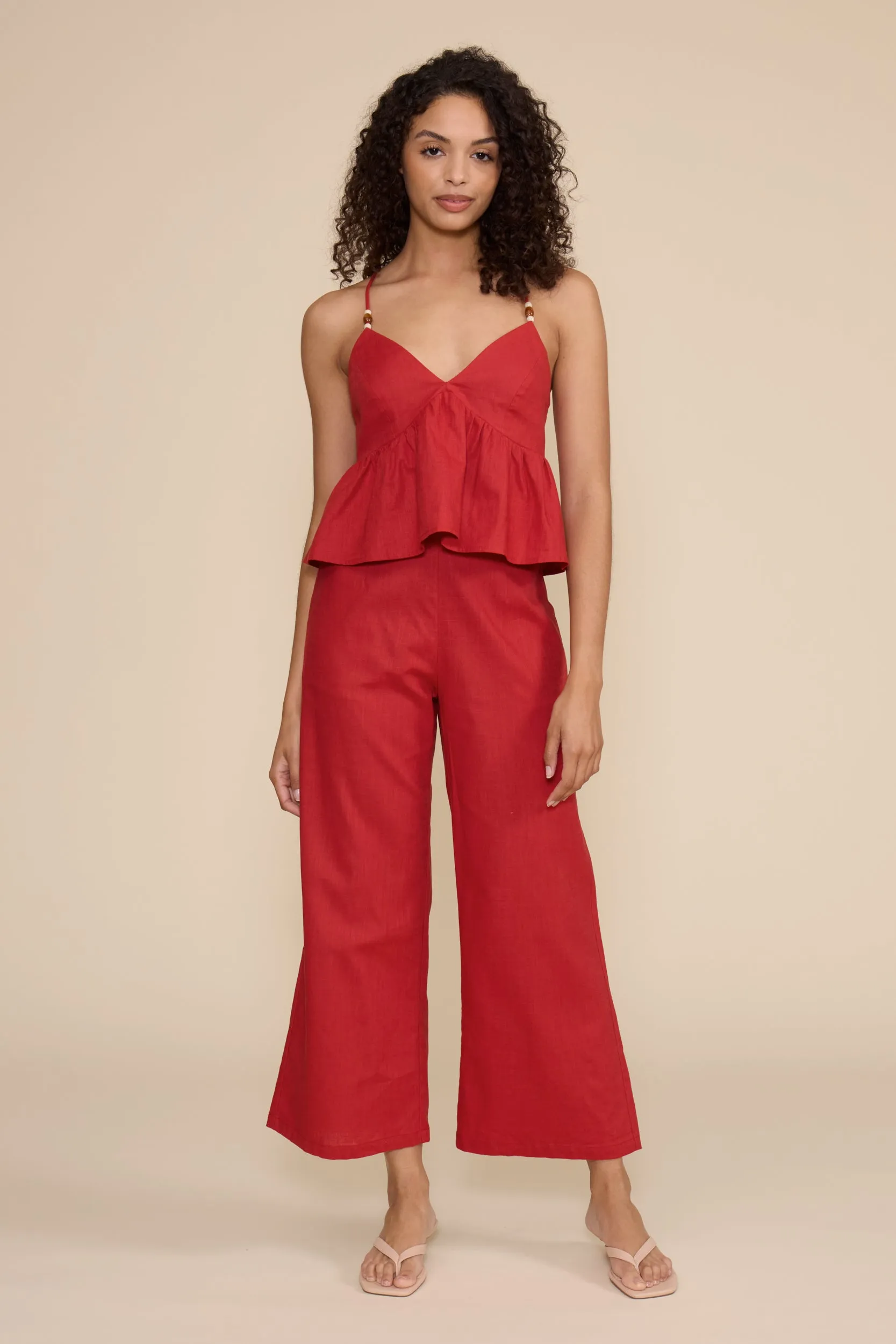 Carson Relaxed Pants - Brick Red sold by Lucy Paris product image thumbnail 4