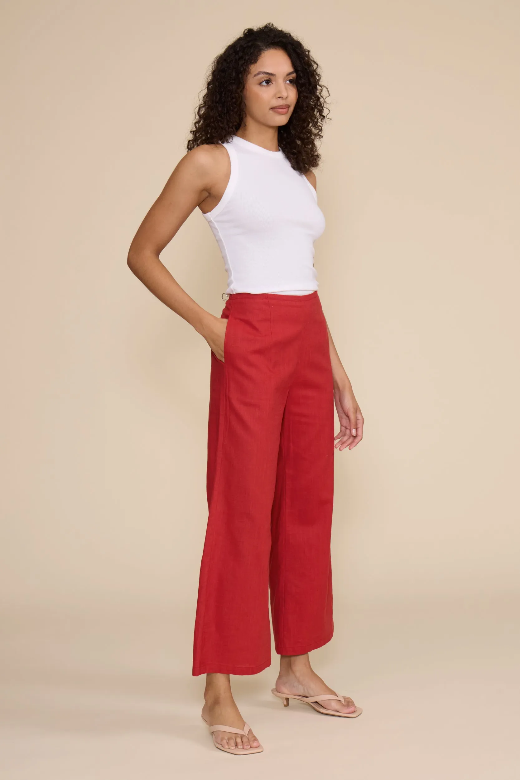 Carson Relaxed Pants - Brick Red sold by Lucy Paris product image thumbnail 2