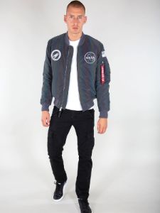 Alpha Industries MA-1 NASA Rainbow Reflective Bomber Jacket sold by Luke 1977